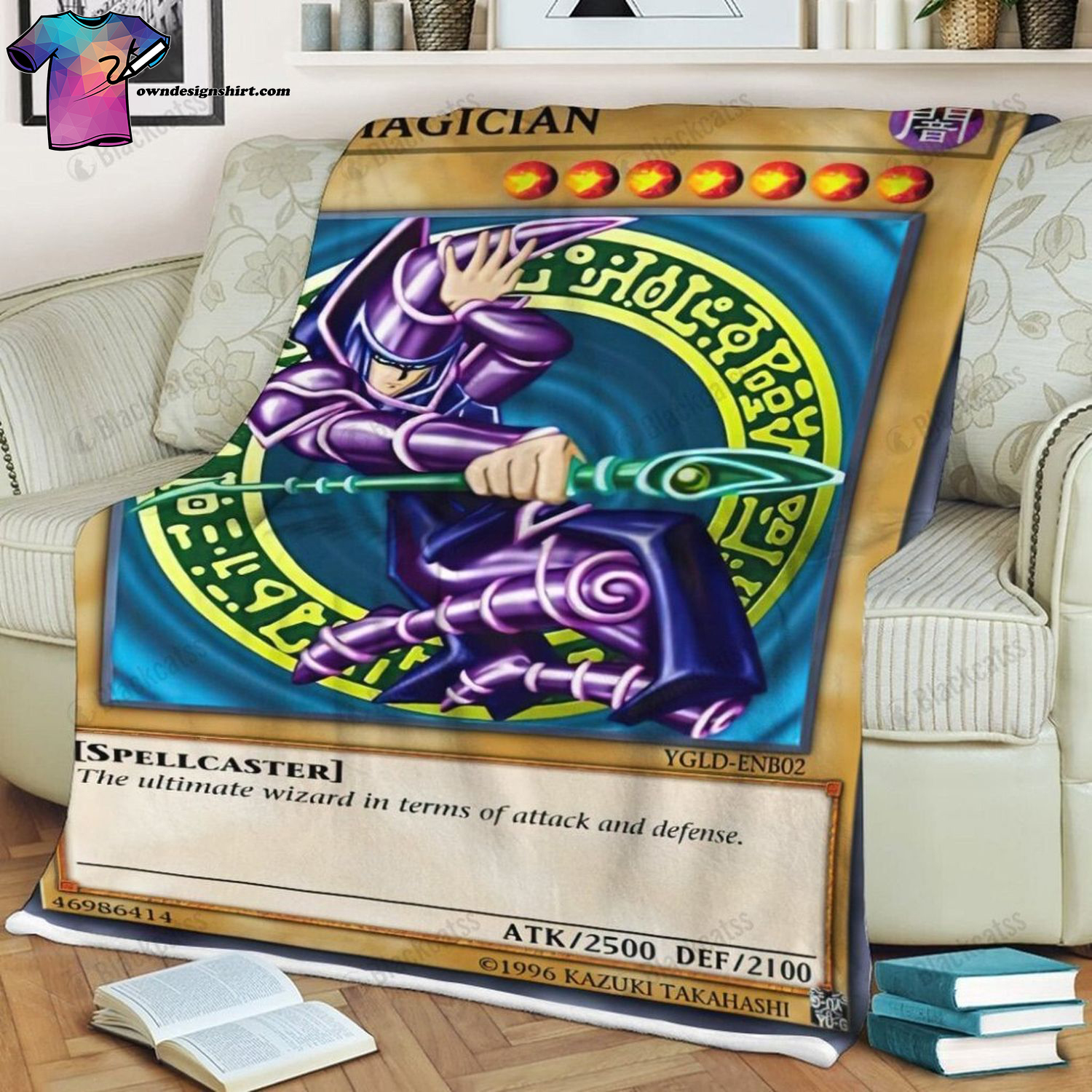 Game Yu-gi-oh Dark Magician Full Print Soft Blanket