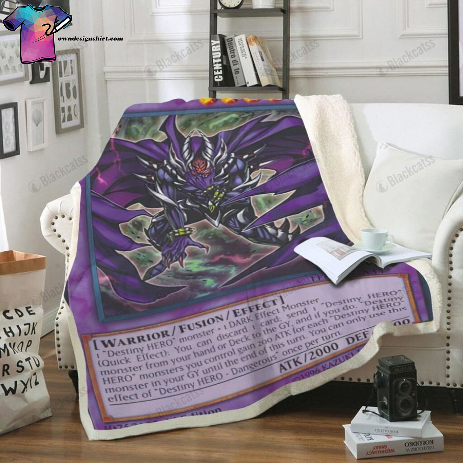 Game Yu-gi-oh Destiny HERO Dangerous Full Print Soft Blanket