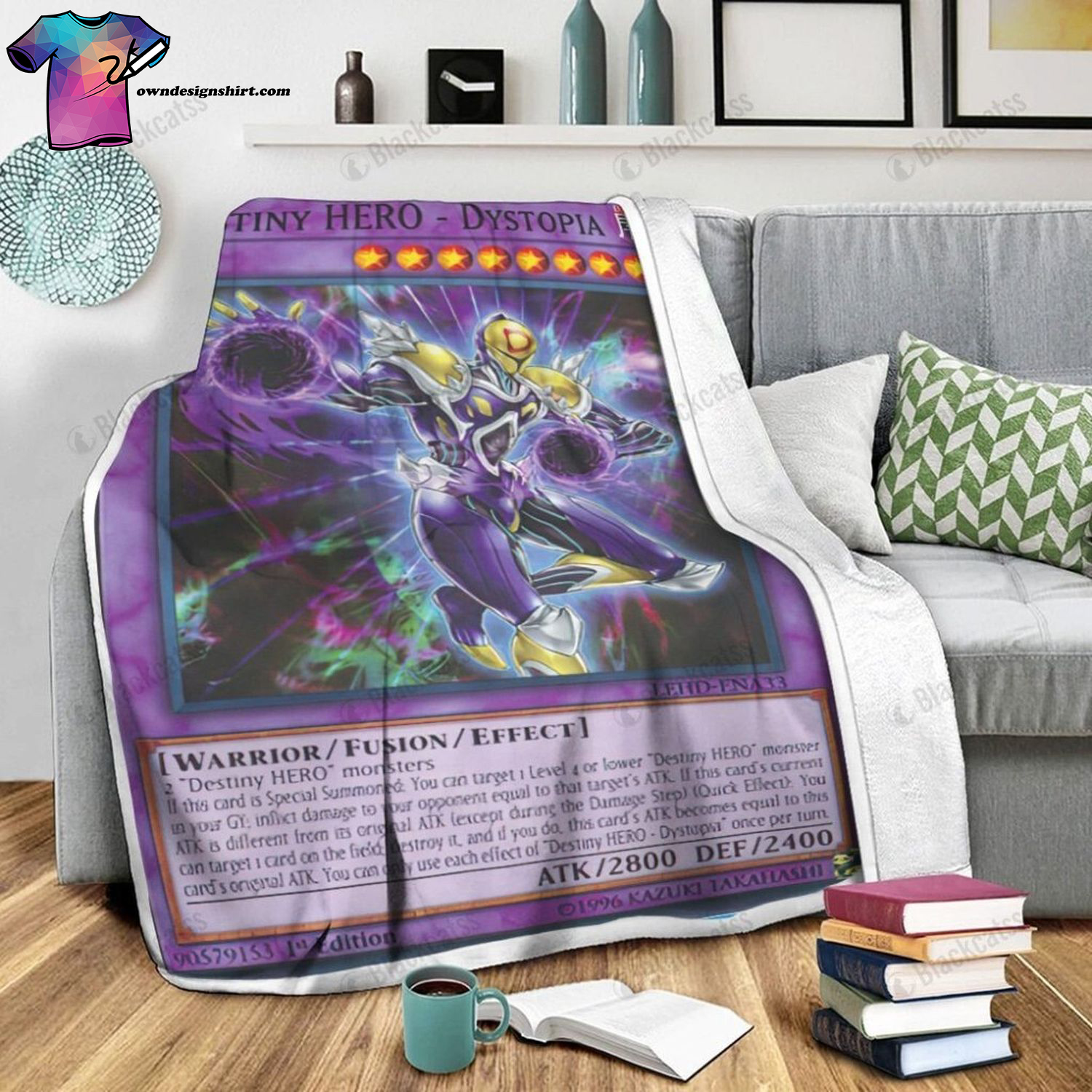 Game Yu-gi-oh Destiny HERO Dystopia Full Print Soft Blanket