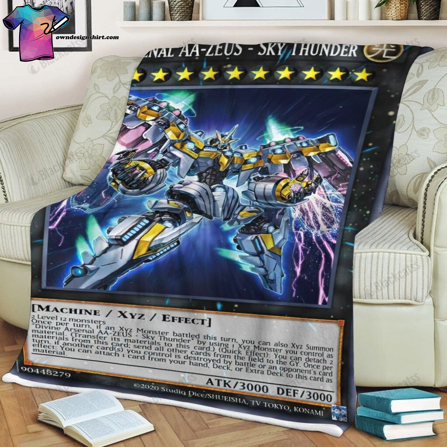 Game Yu-gi-oh Divine Arsenal AA-ZEUS Sky Thunder Full Print Soft Blanket