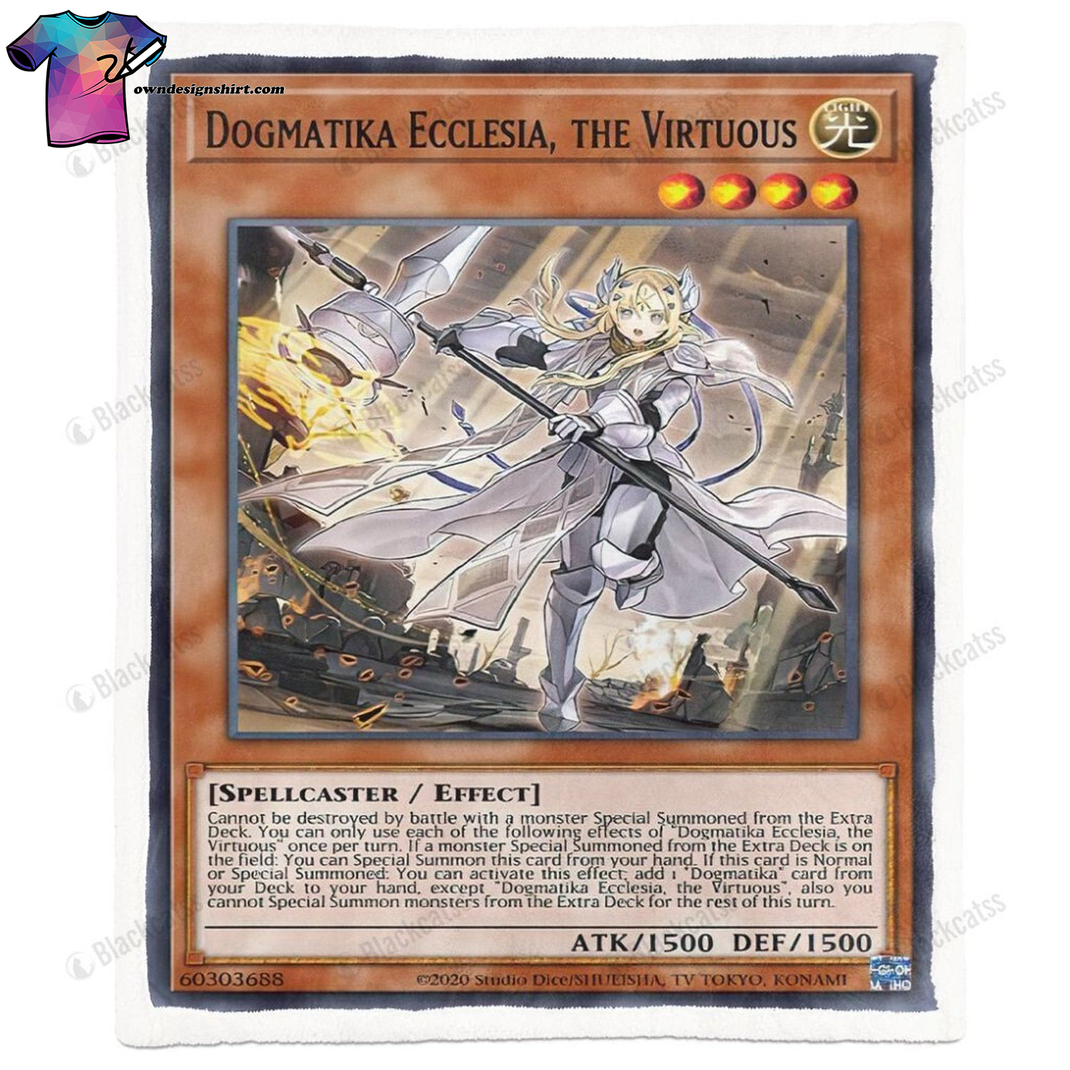 Game Yu-gi-oh Dogmatika Ecclesia The Virtuous Full Print Soft Blanket