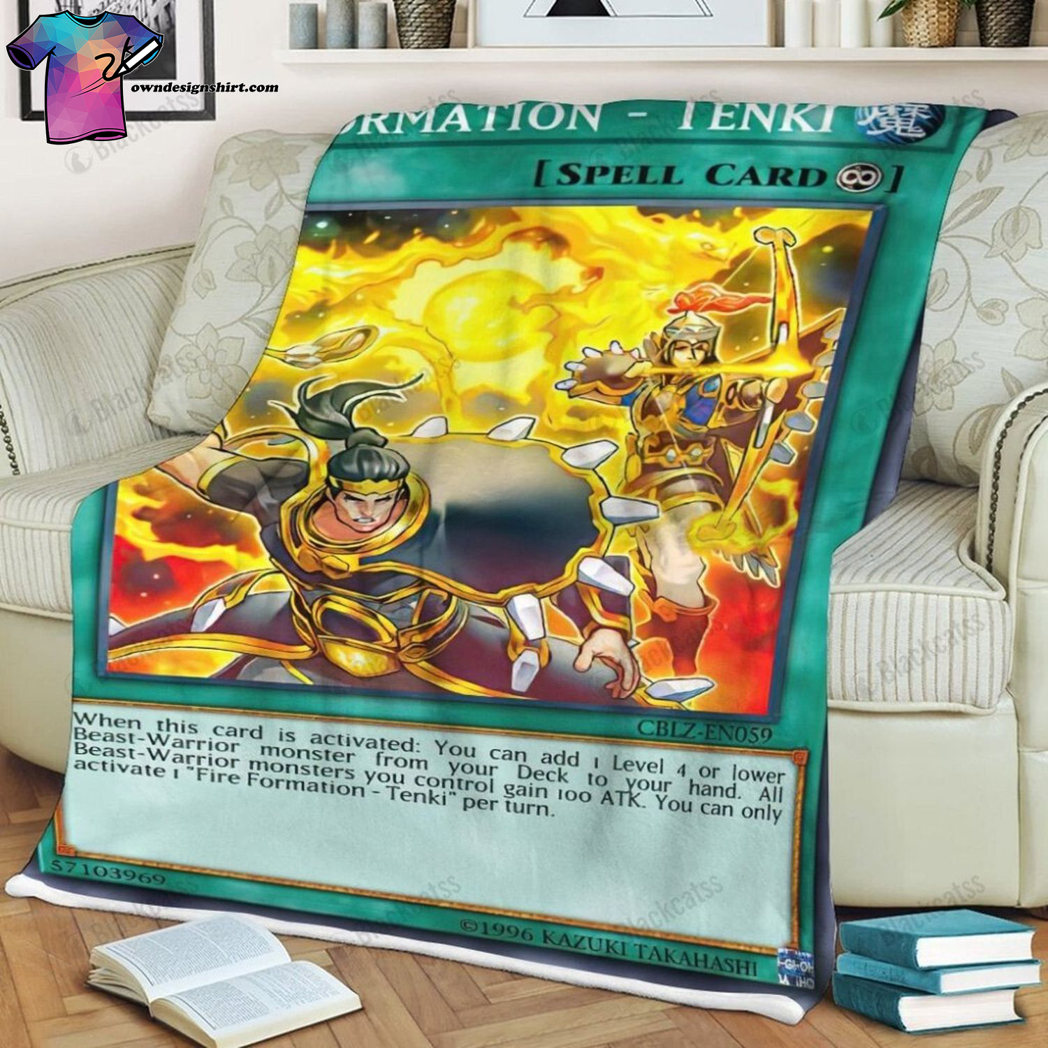 Game Yu-gi-oh Fire Formation Tenki Full Print Soft Blanket