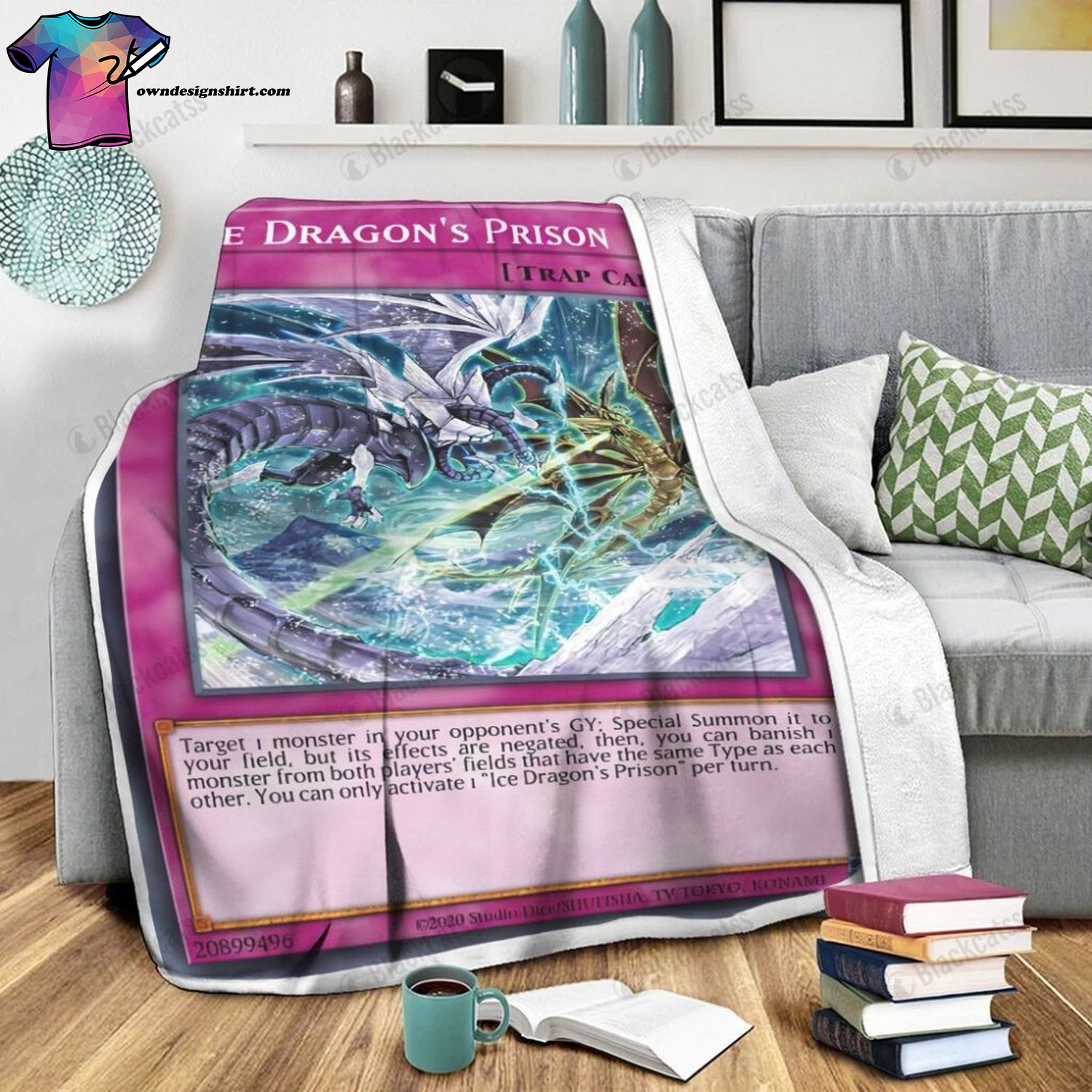 Game Yu-gi-oh Ice Dragon's Prison Full Print Soft Blanket