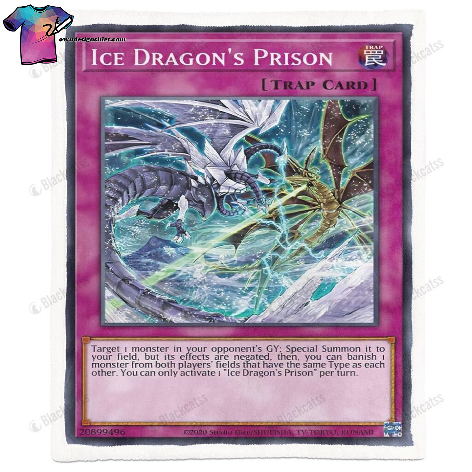 Game Yu-gi-oh Ice Dragon's Prison Full Print Soft Blanket