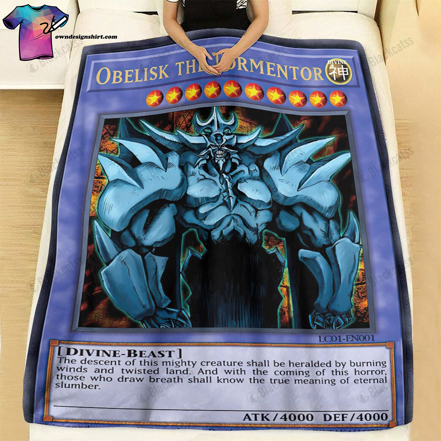 Game Yu-gi-oh Obelisk The Tormentor Full Print Soft Blanket