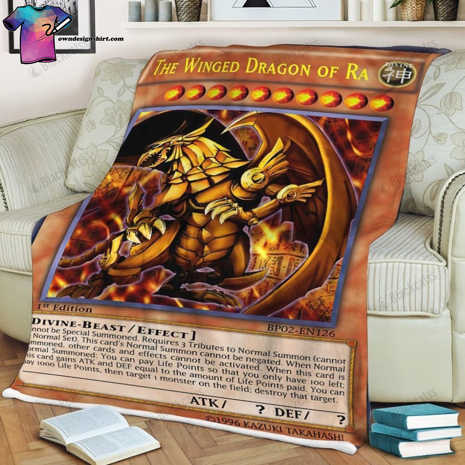 Game Yu-gi-oh The Winged Dragon Of Ra Full Print Soft Blanket