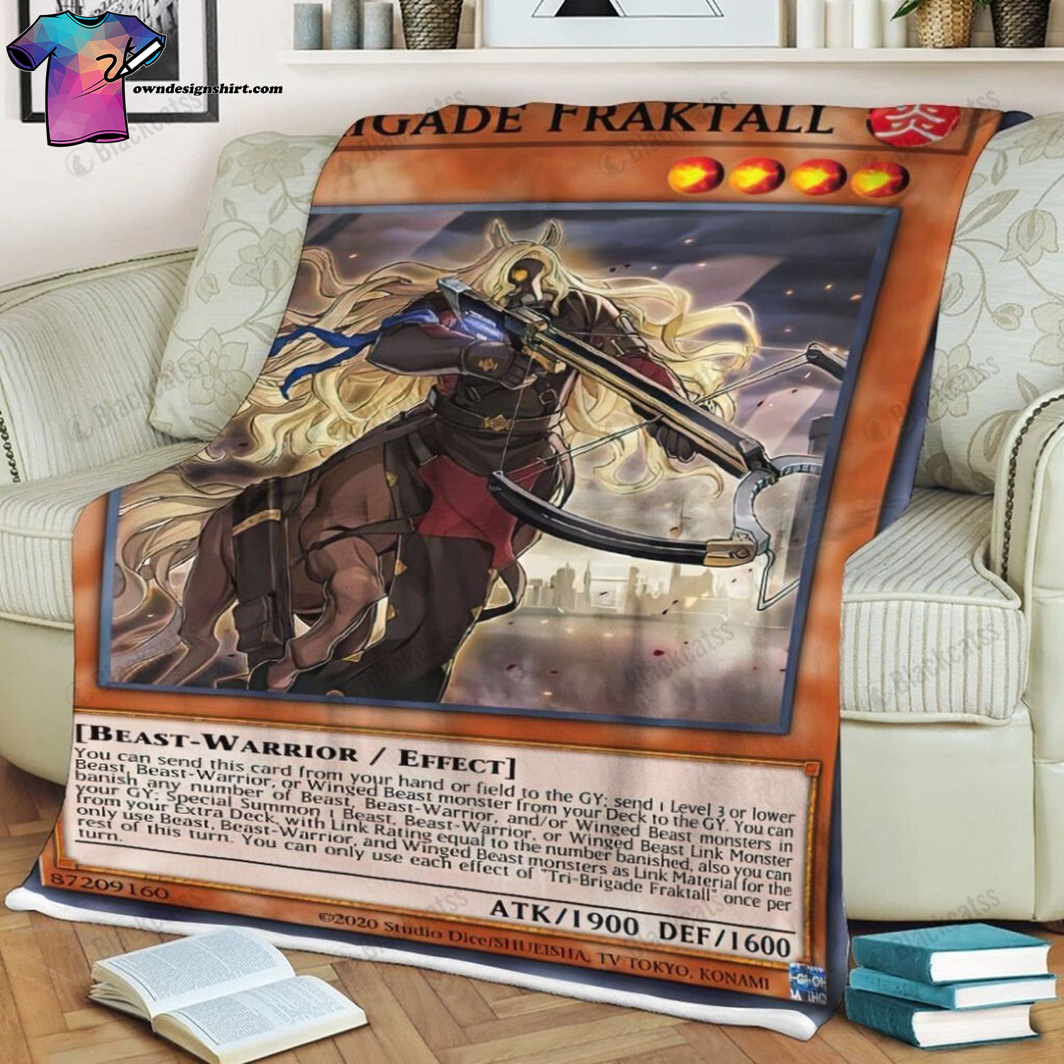Game Yu-gi-oh Tri-Brigade Fraktall Full Print Soft Blanket
