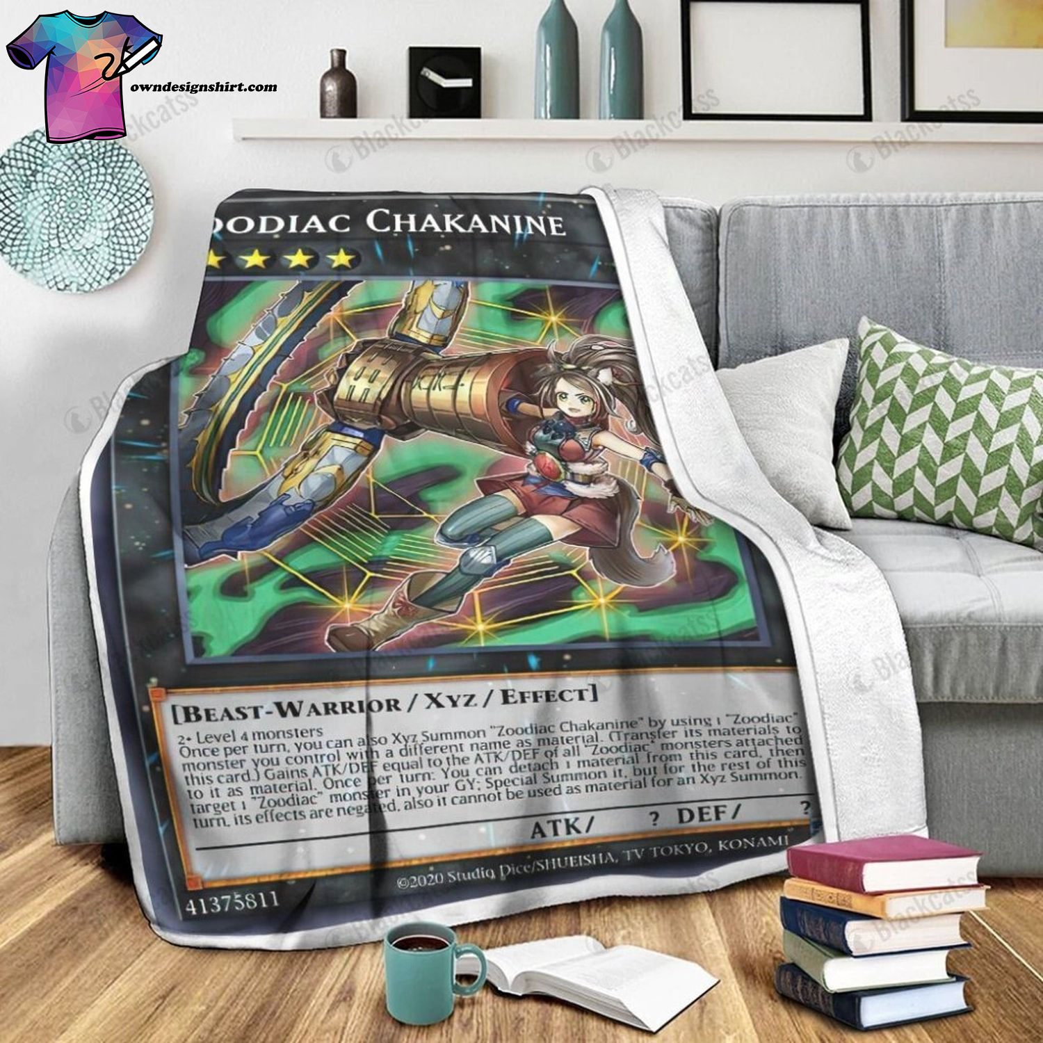 Game Yu-gi-oh Zoodiac Chakanine Full Print Soft Blanket