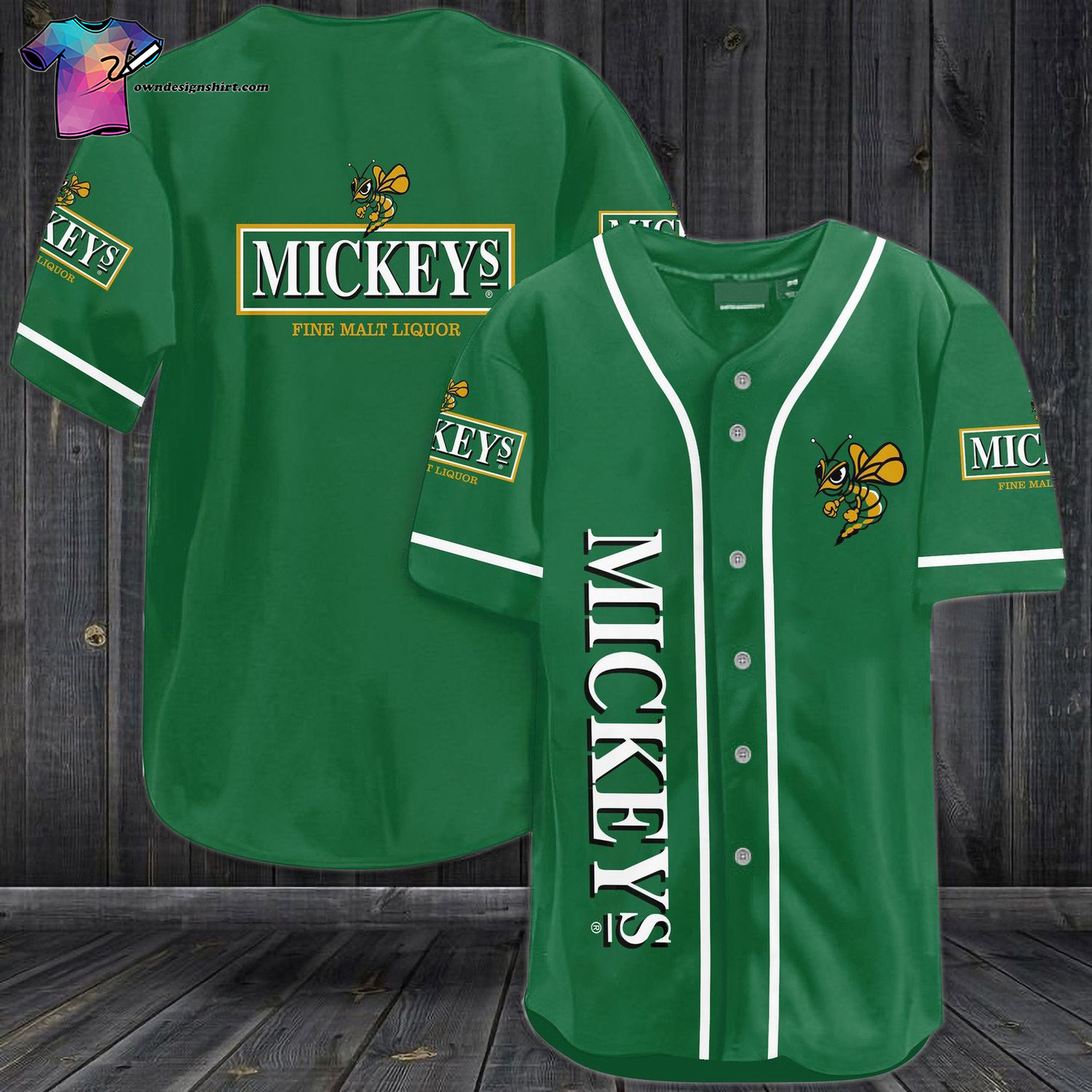 Mickey's Fine Malt Liquor All Over Print Baseball Jersey