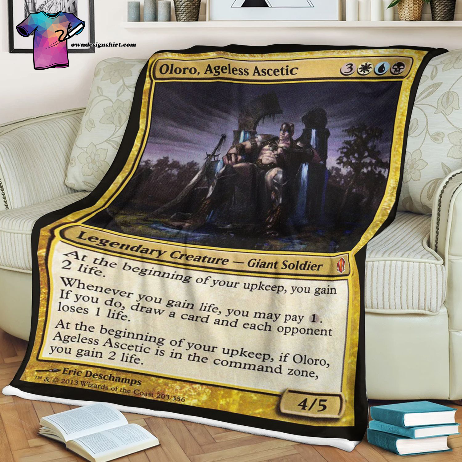 Oloro Ageless Ascetic Game Magic The Gathering Blanket