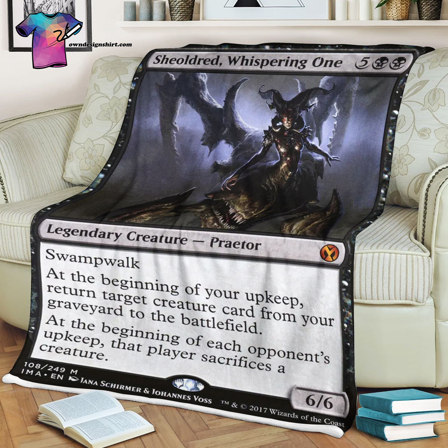 Sheoldred Whispering One Game Magic The Gathering Blanket