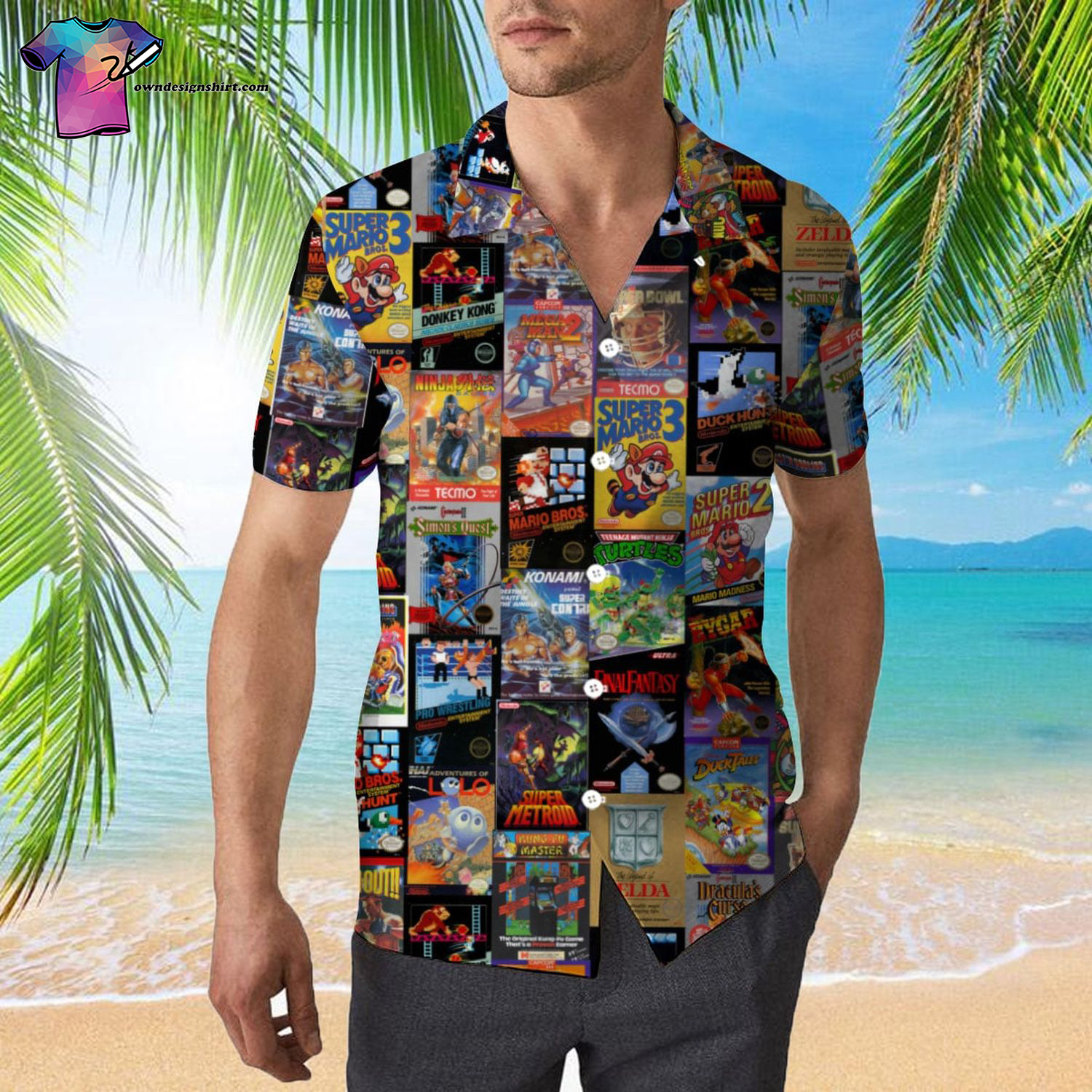 Super Nintendo All Over Print Hawaiian Shirt