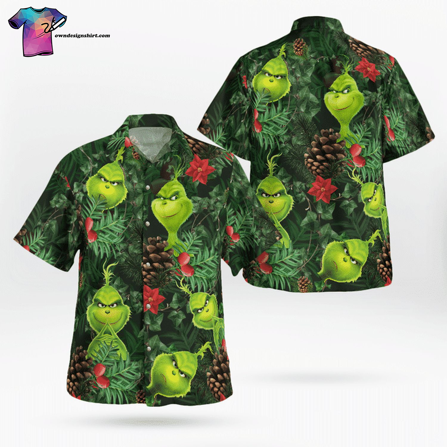 Tropical Grinch All Over Print Hawaiian Shirt