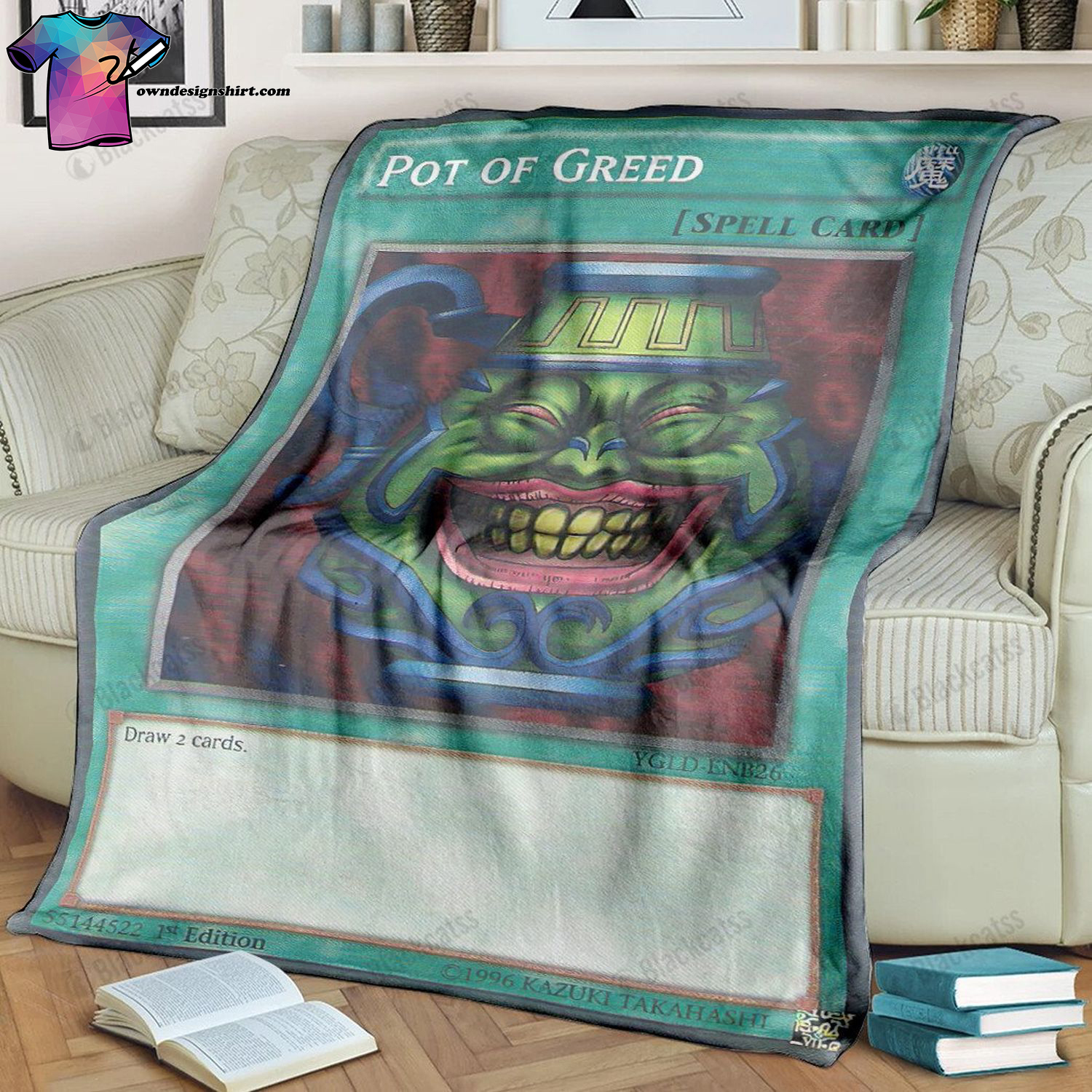 Yu-gi-oh Pot Of Greed Full Print Soft Blanket