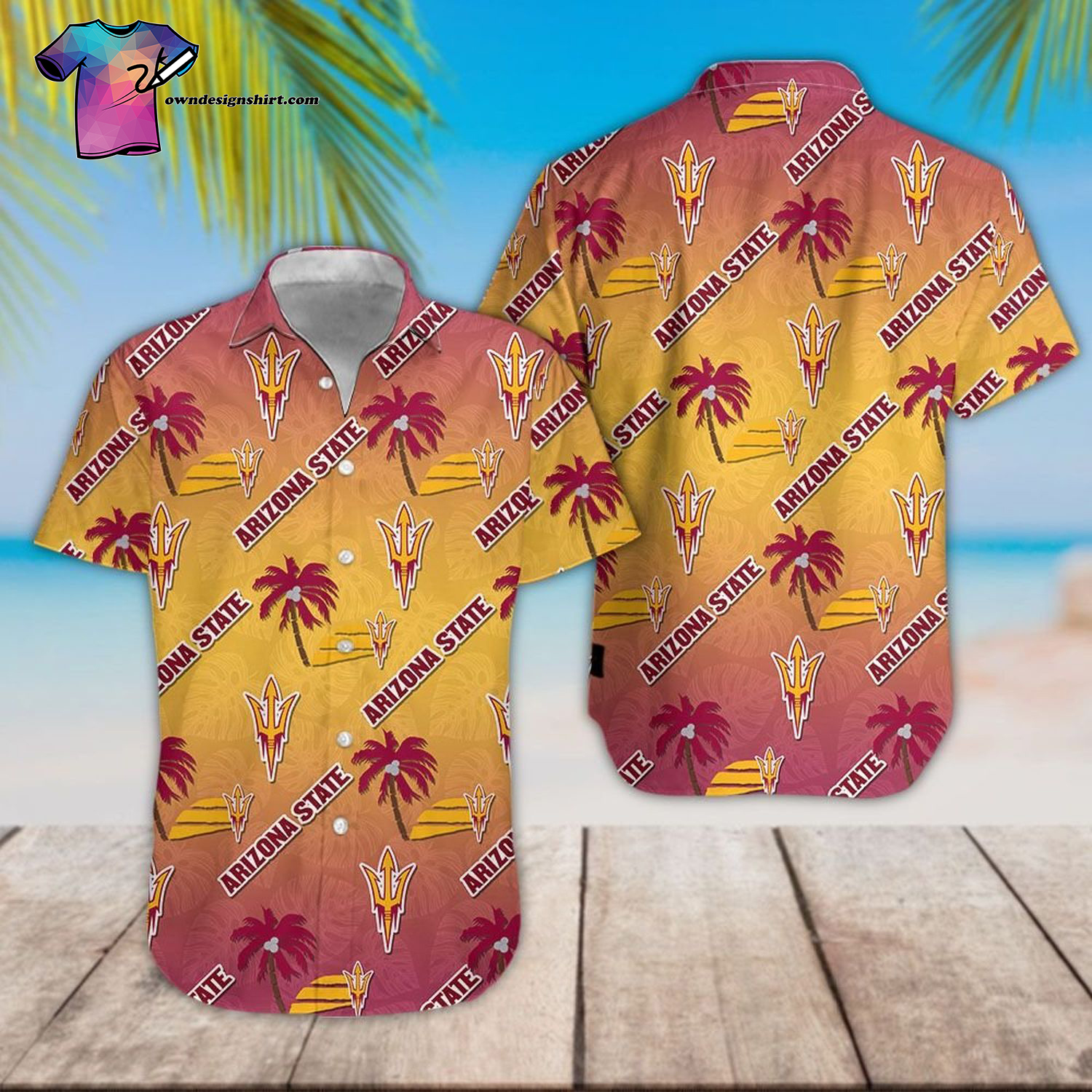 Arizona State Sun Devils Football Team Hawaiian Shirt