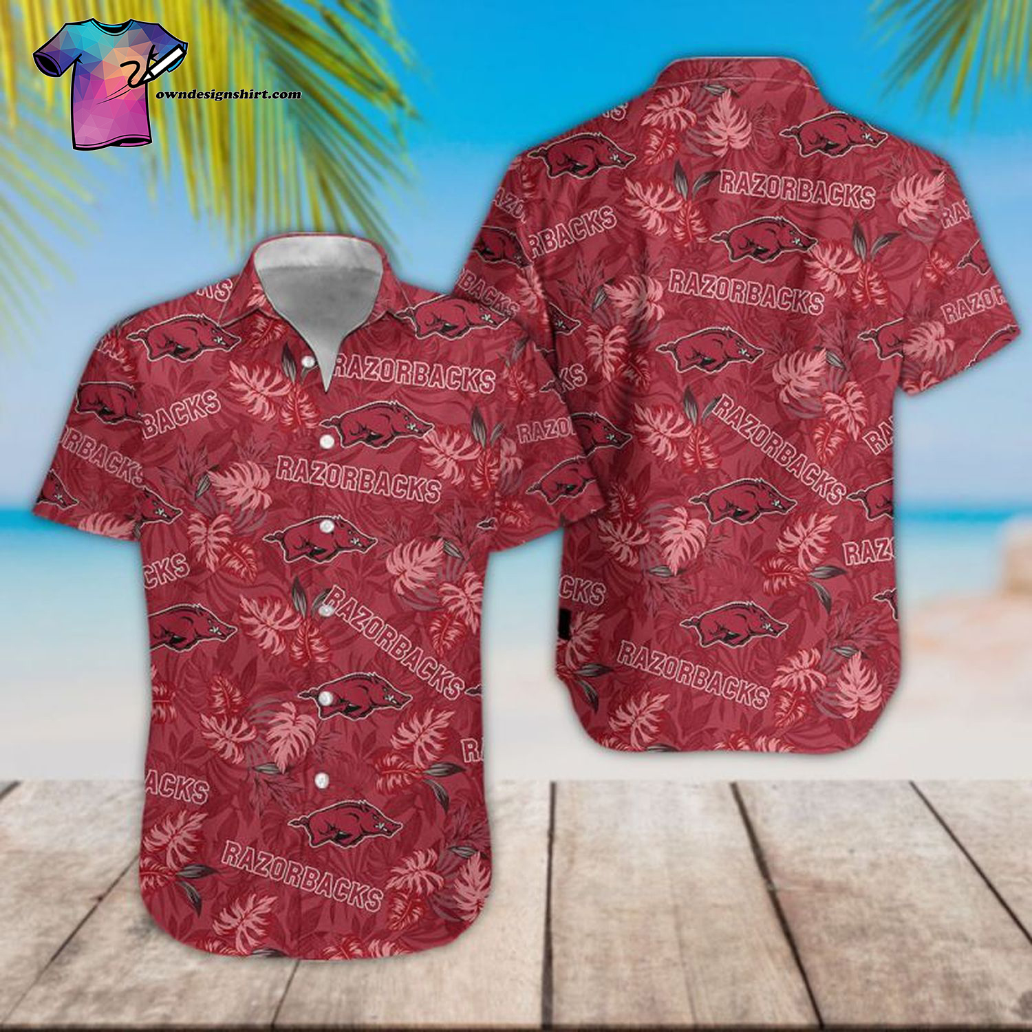 Arkansas Razorbacks Full Printing Hawaiian Shirt