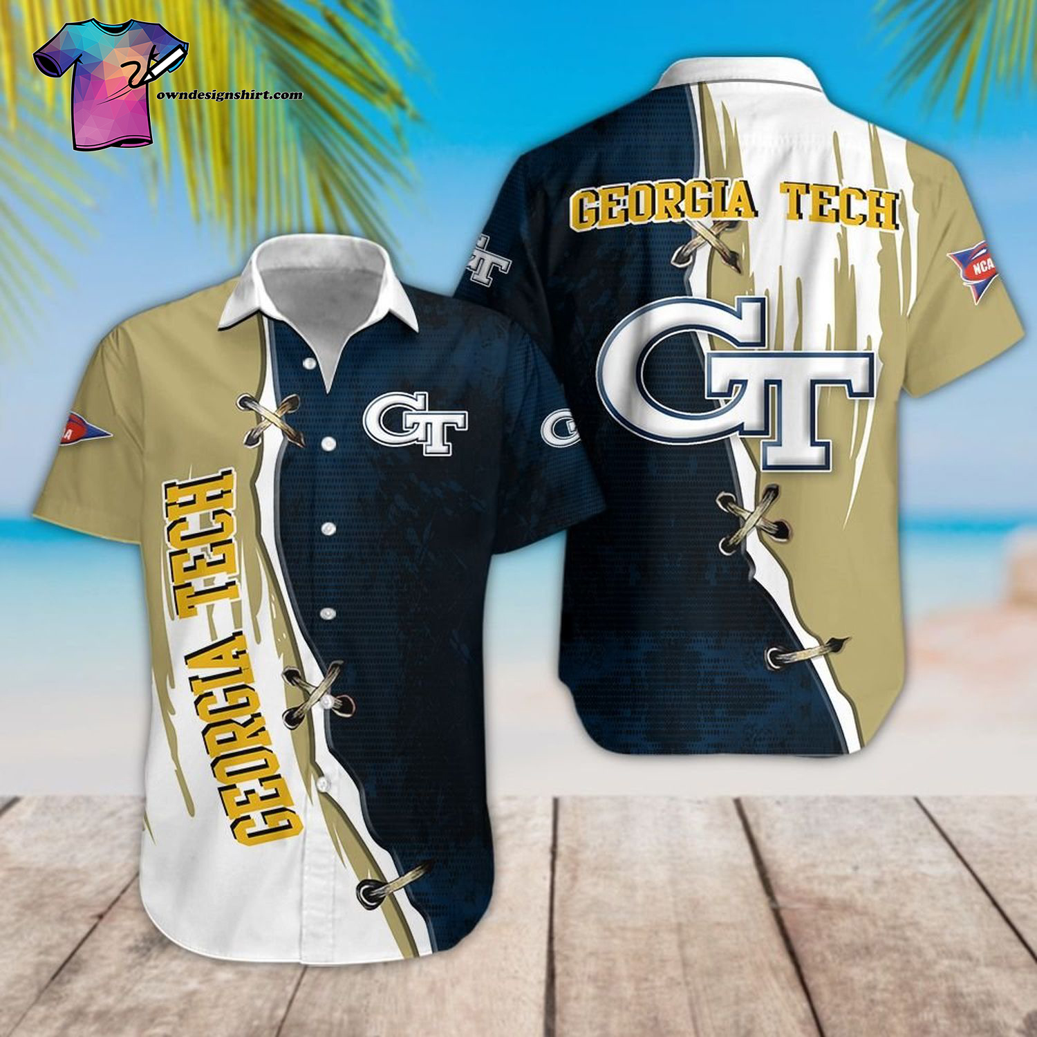 Georgia Tech Yellow Jackets Football Team Hawaiian Shirt