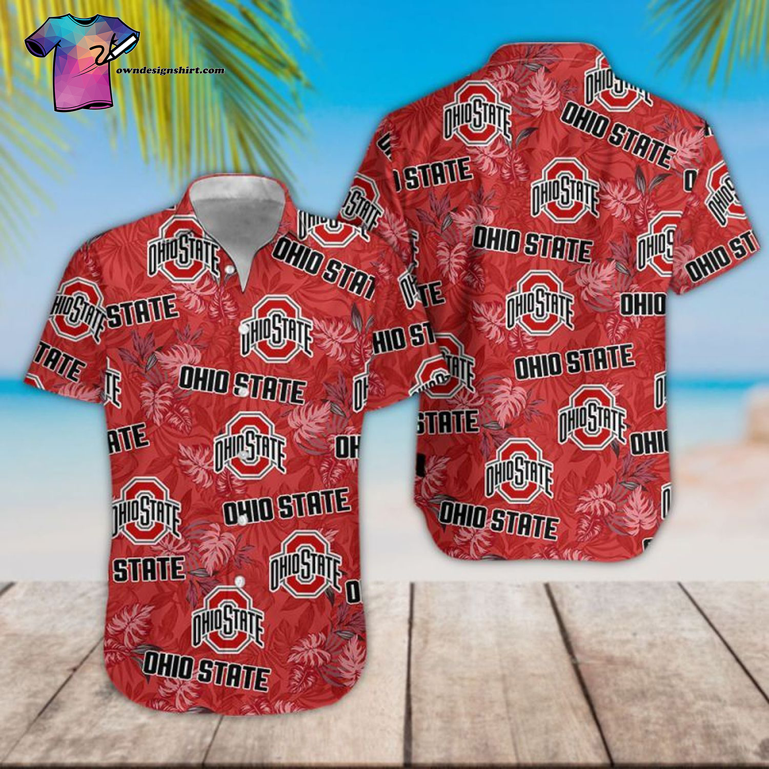 Ohio State Buckeyes Full Printing Hawaiian Shirt