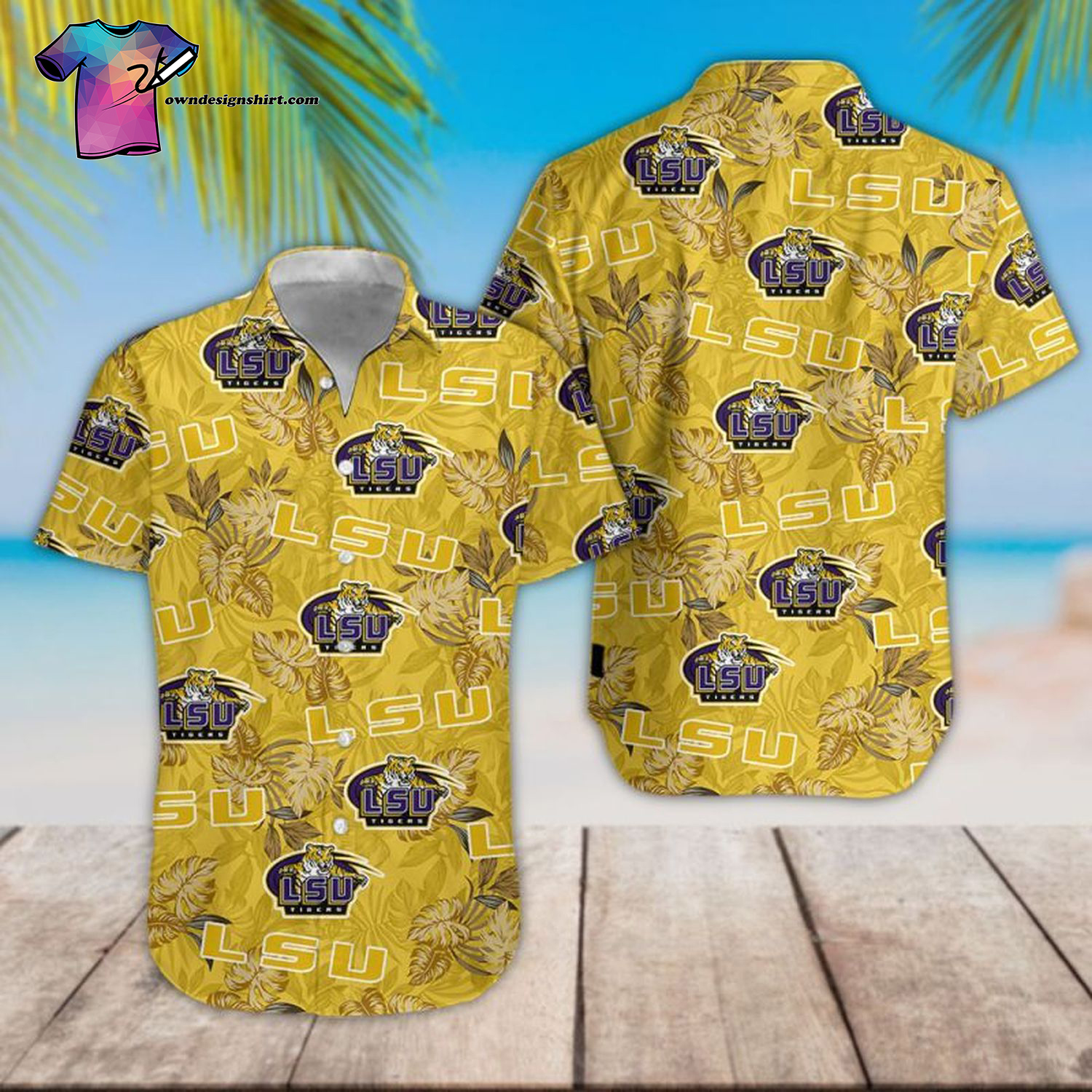 Tropical LSU Tigers Sport Hawaiian Shirt
