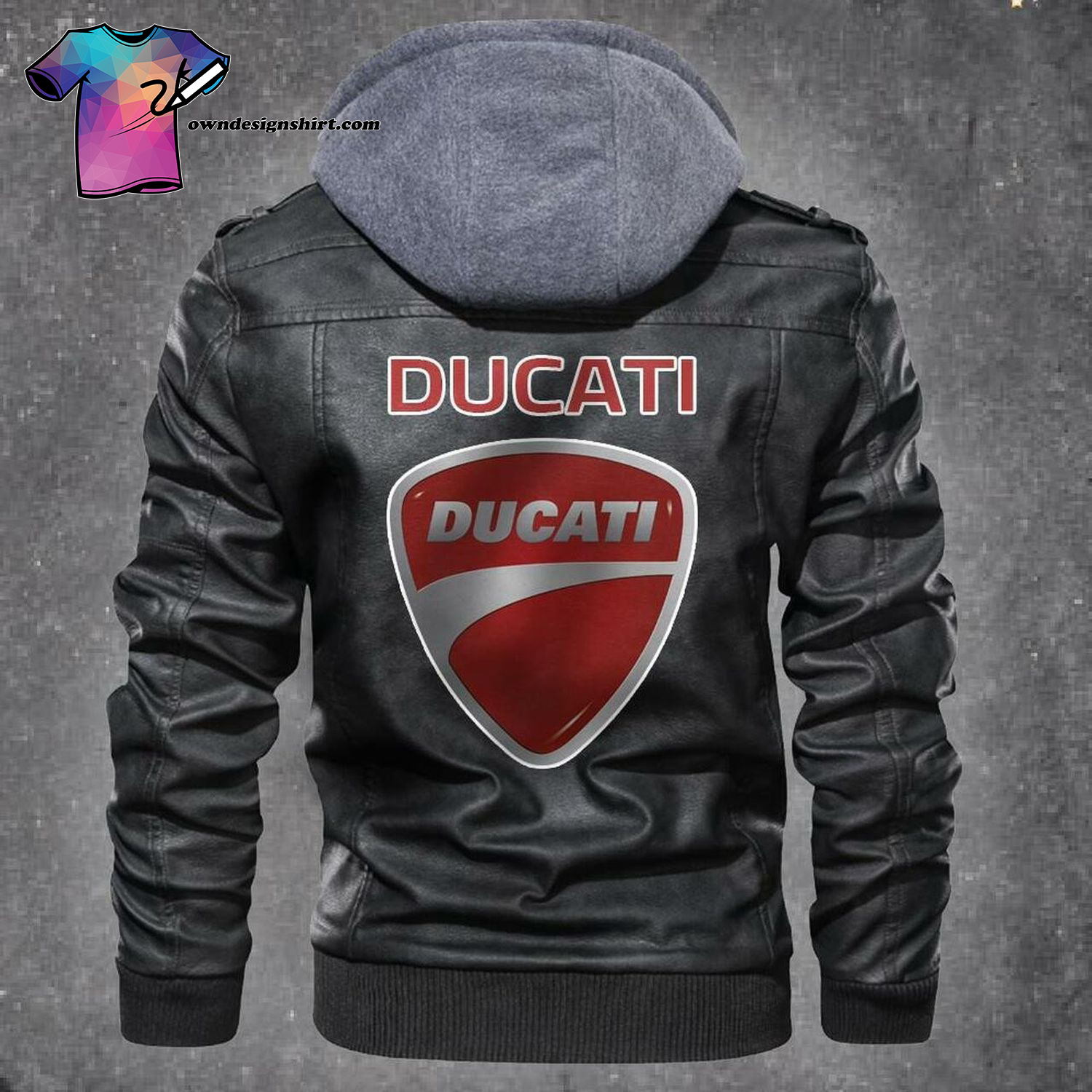 Ducati Motorcycle Symbol Leather Jacket