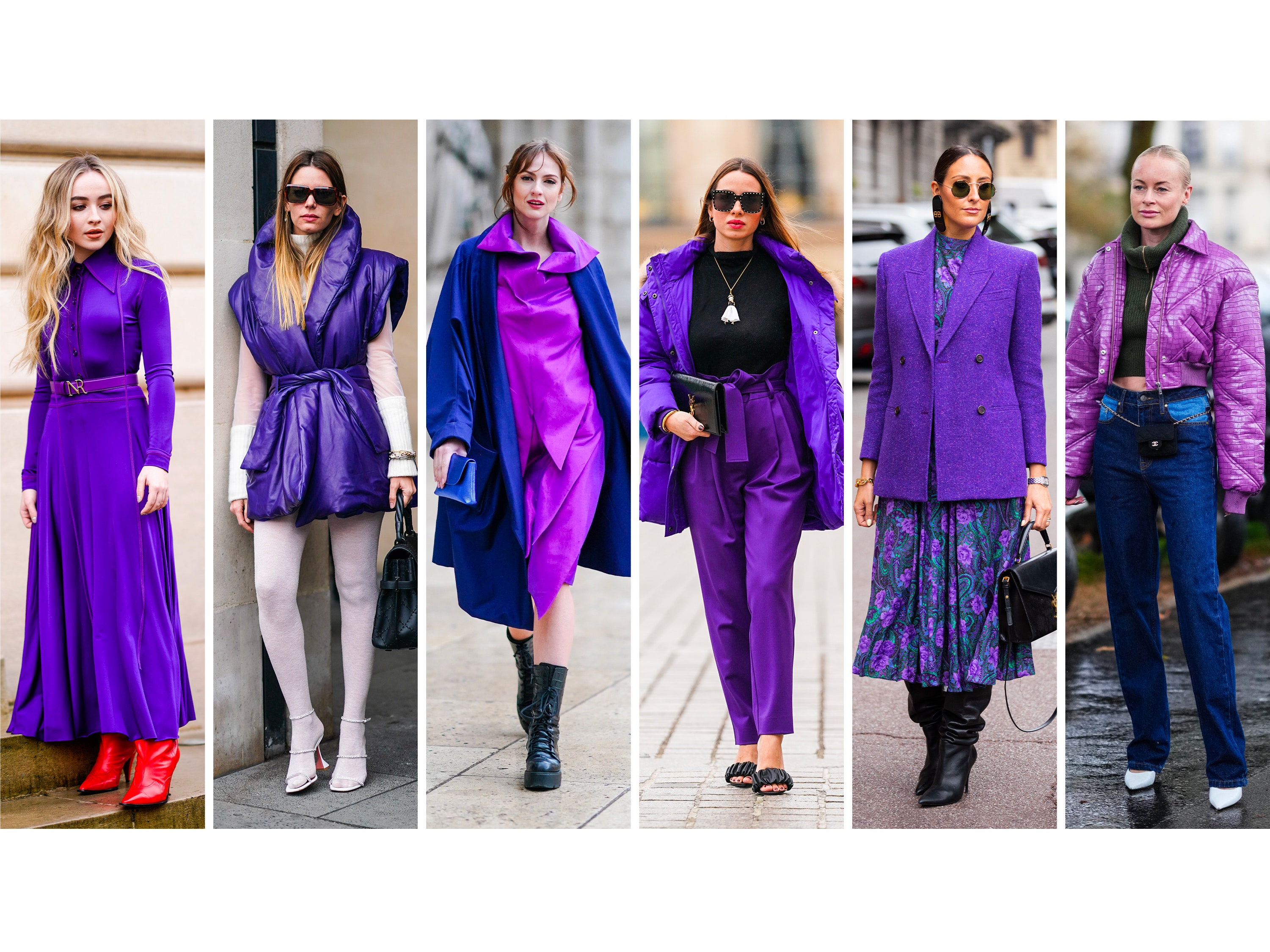 Catch the trend in 2022 with the very peri purple fashion mix
