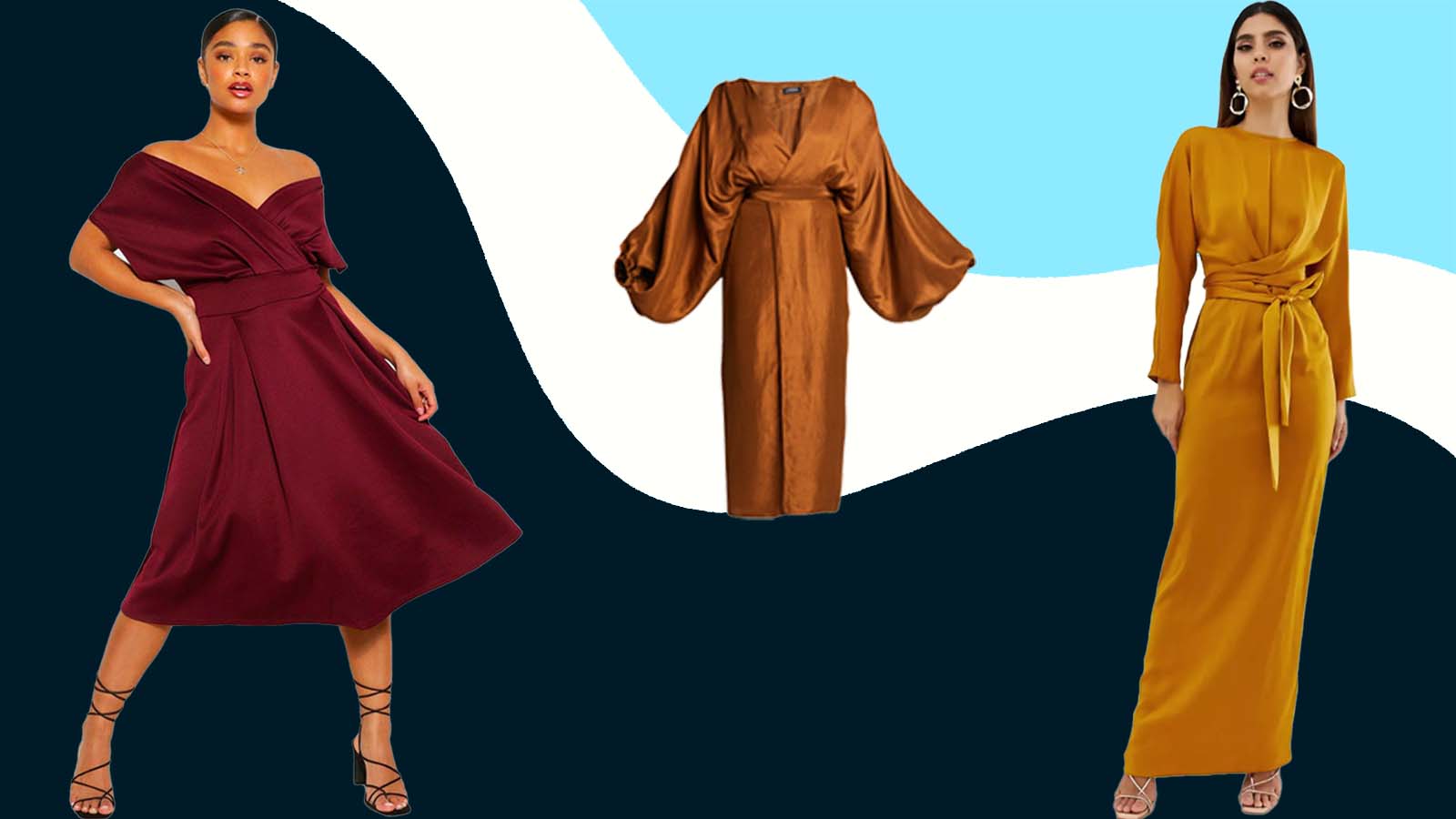 Join the endless party with beautiful dress suggestions from 4 festive colors