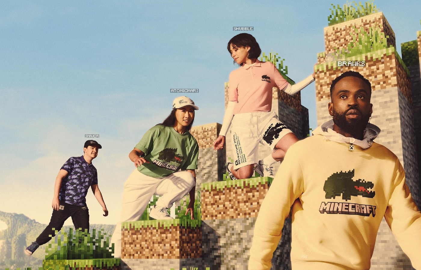 Lacoste x minecraft when fashion is the bridge between the real and virtual world