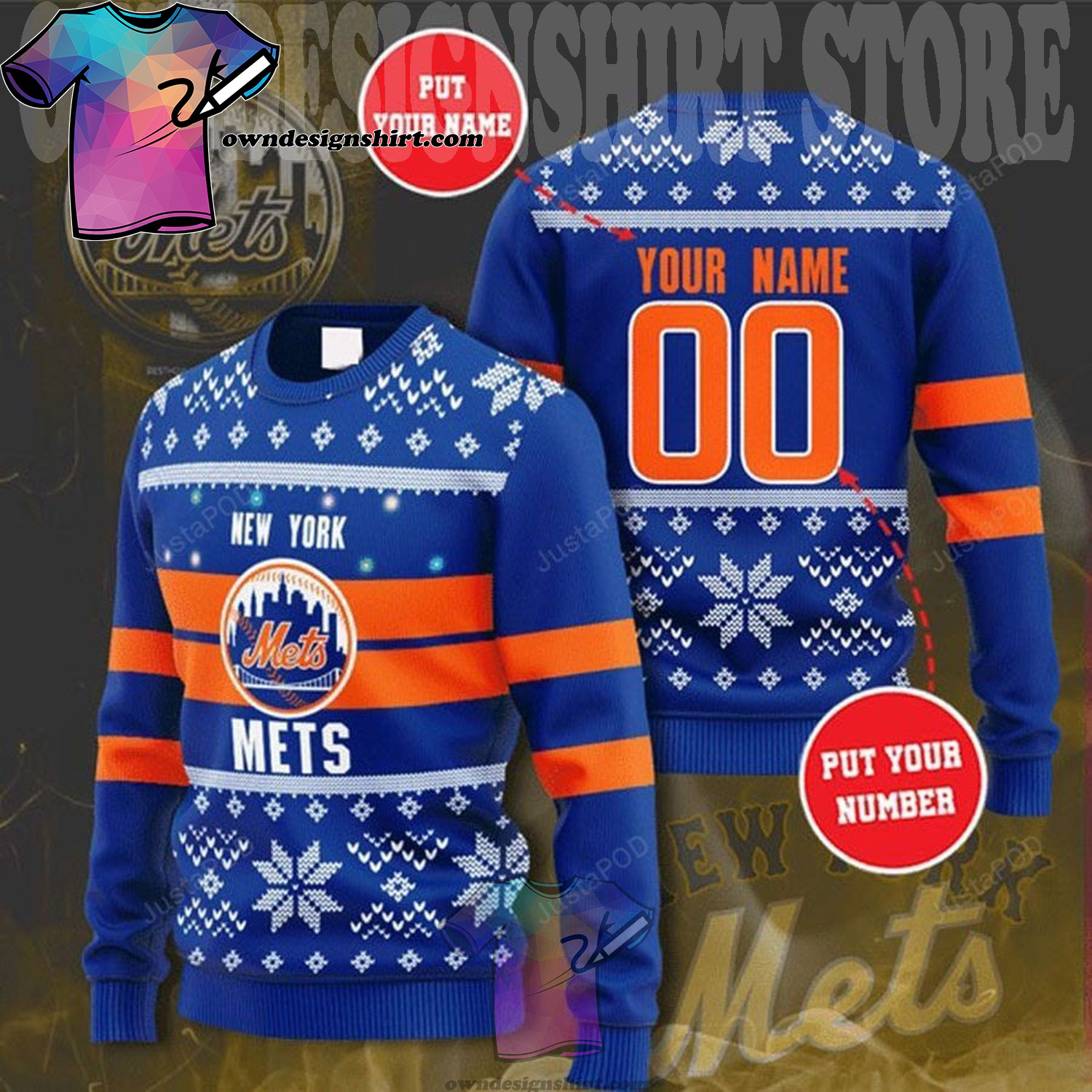 Mets christmas outlet sweater