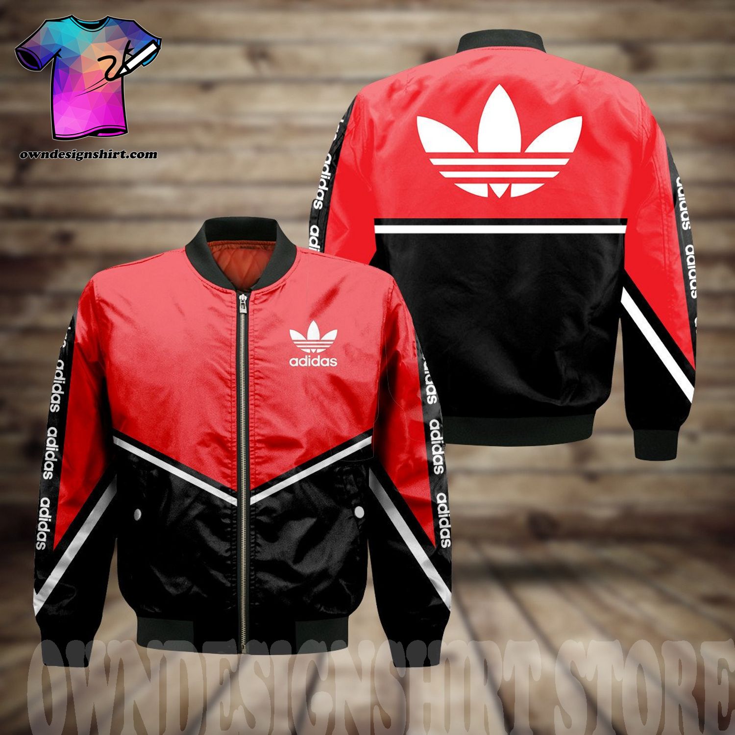 The best selling] Adidas Classic Sport Style Full Bomber Jacket