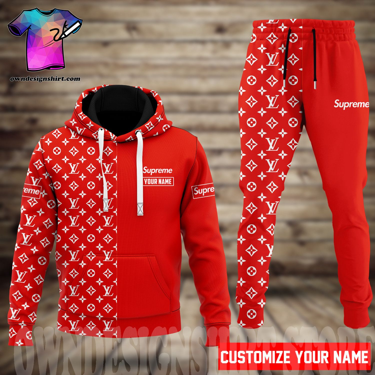 The best selling] Supreme Classic Symbol Pattern New Fashion Hoodie And  Pants