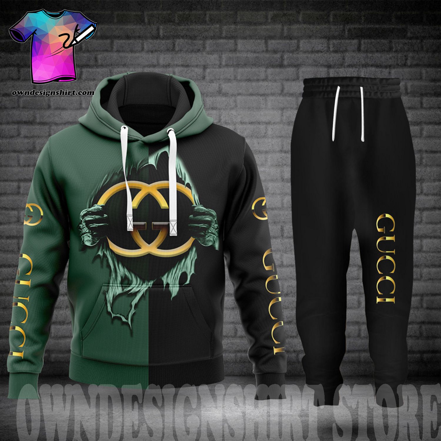 best selling] Classic Symbol Pattern Version Full Hoodie And Pants