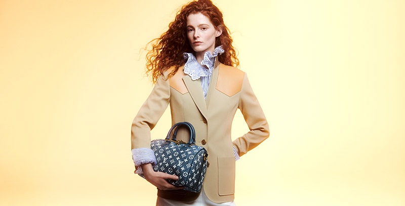 Louis Vuitton refreshes bags with monogram jacquard denim material