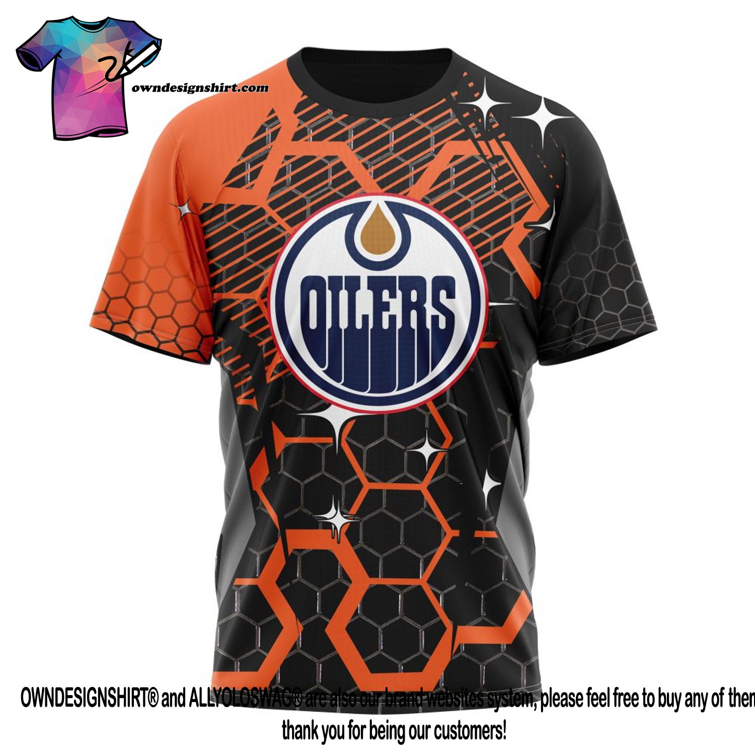 NHL Edmonton Oilers Design Logo 6 Hawaiian Shirt For Men And Women -  Freedomdesign