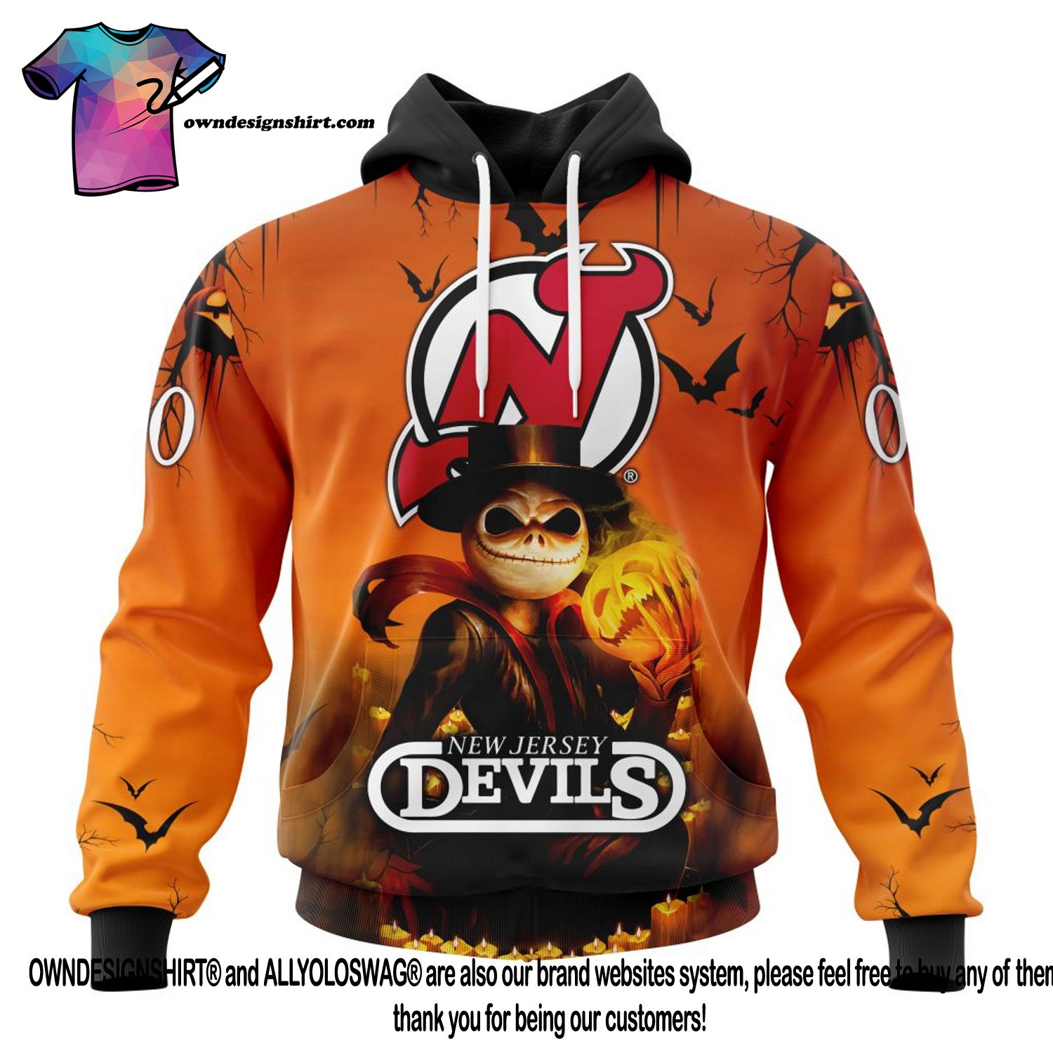 New Jersey Devils Hoodie 3D Retro Concepts Custom Jersey Devils