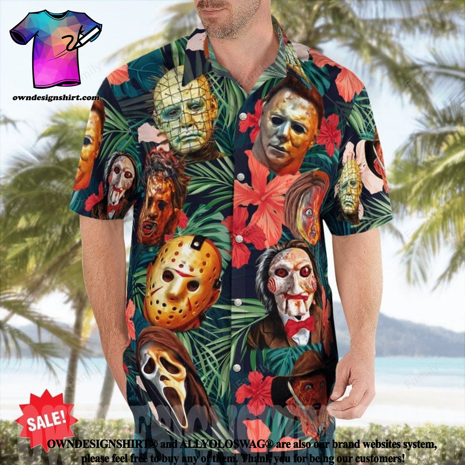 Horror Movie Face 3D Hawaiian Shirt Gift For Men And Women