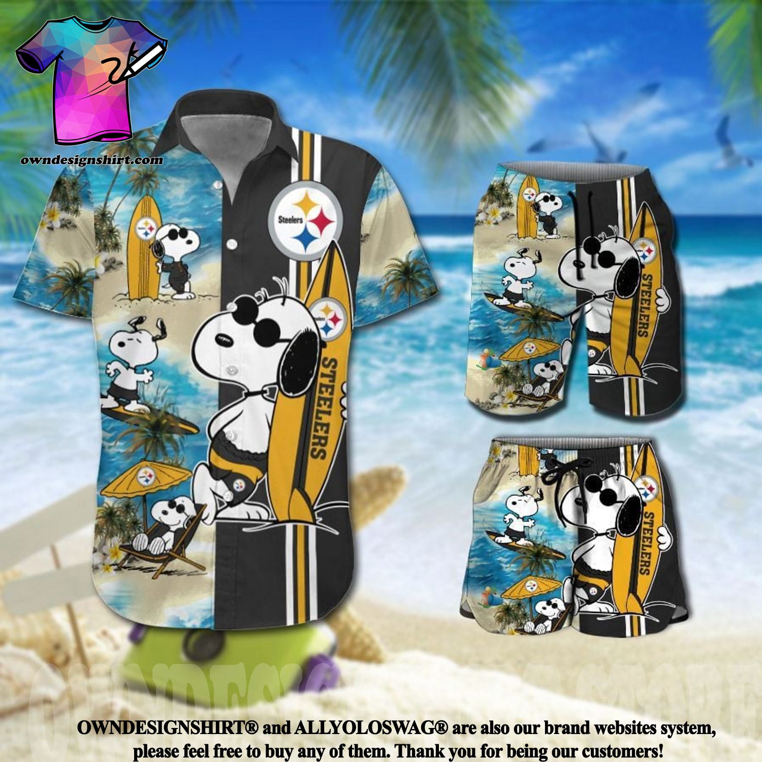 Beach Shirt Nfl Pittsburgh Steelers Hawaiian Shirt Summer Button Up Shirt  For Men 