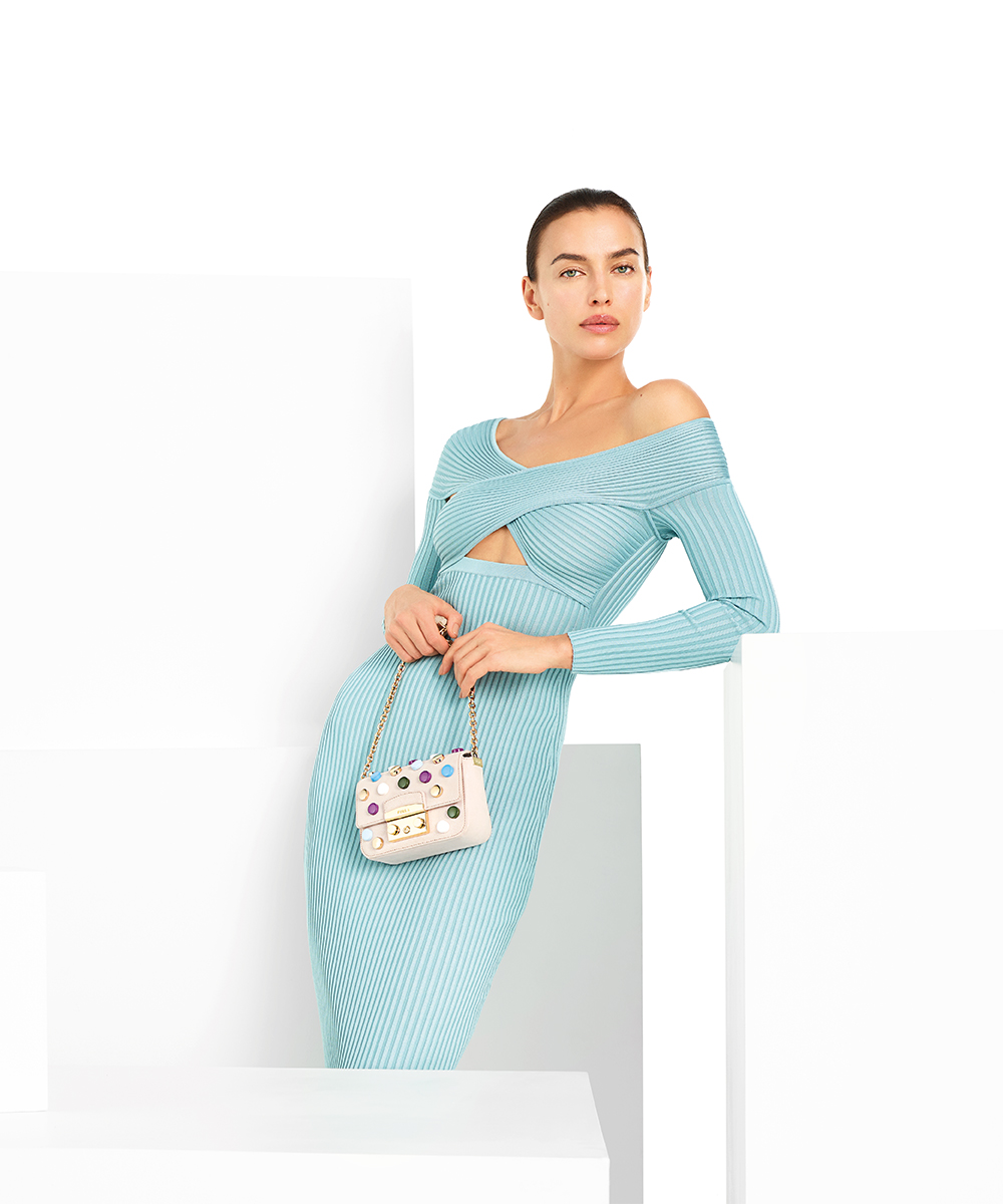 Supermodel Irina shayk – chic and elegant in Furla's pre-fall 2023 promotion campaign