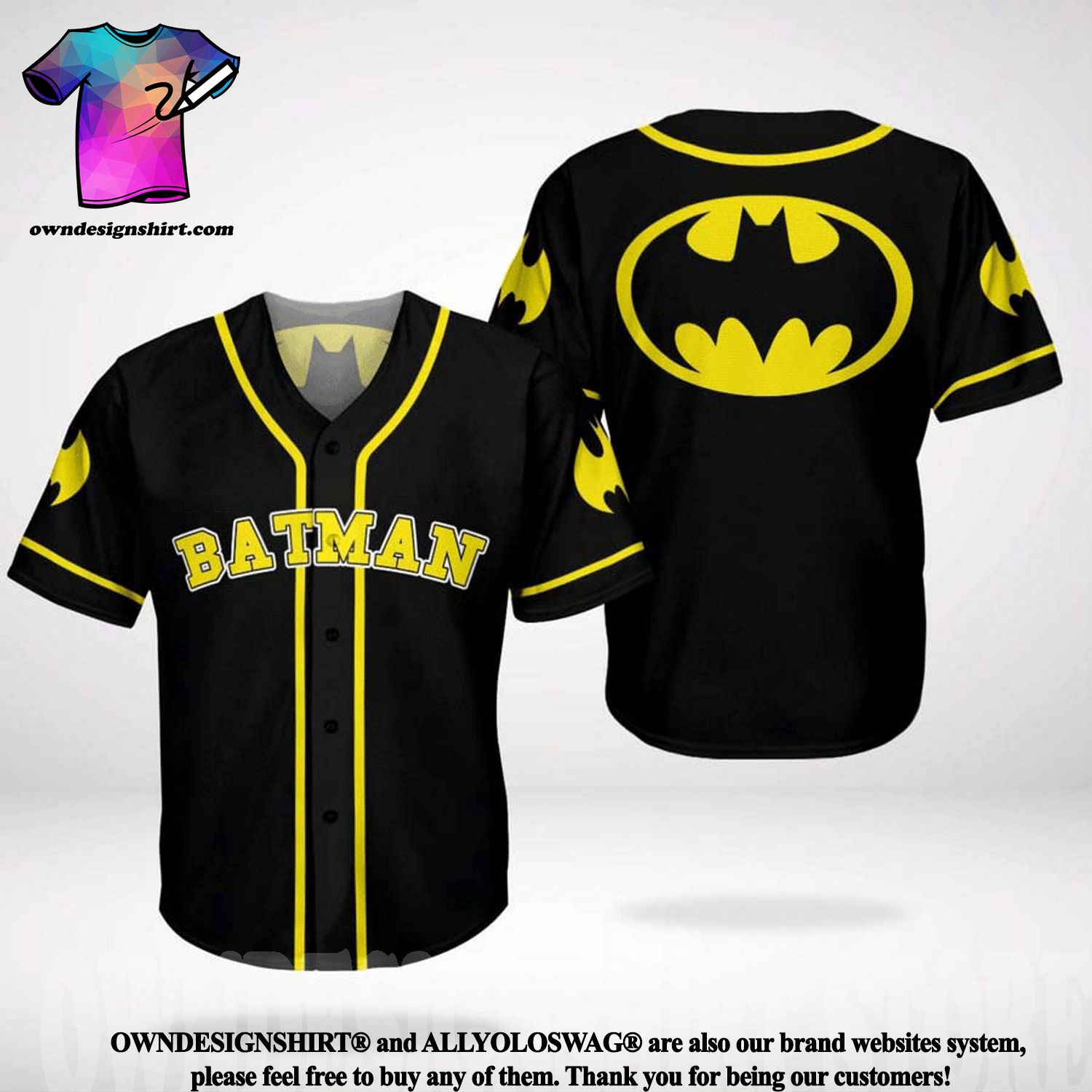 The best selling] Batman Dark Knight Symbol Full Printed Baseball