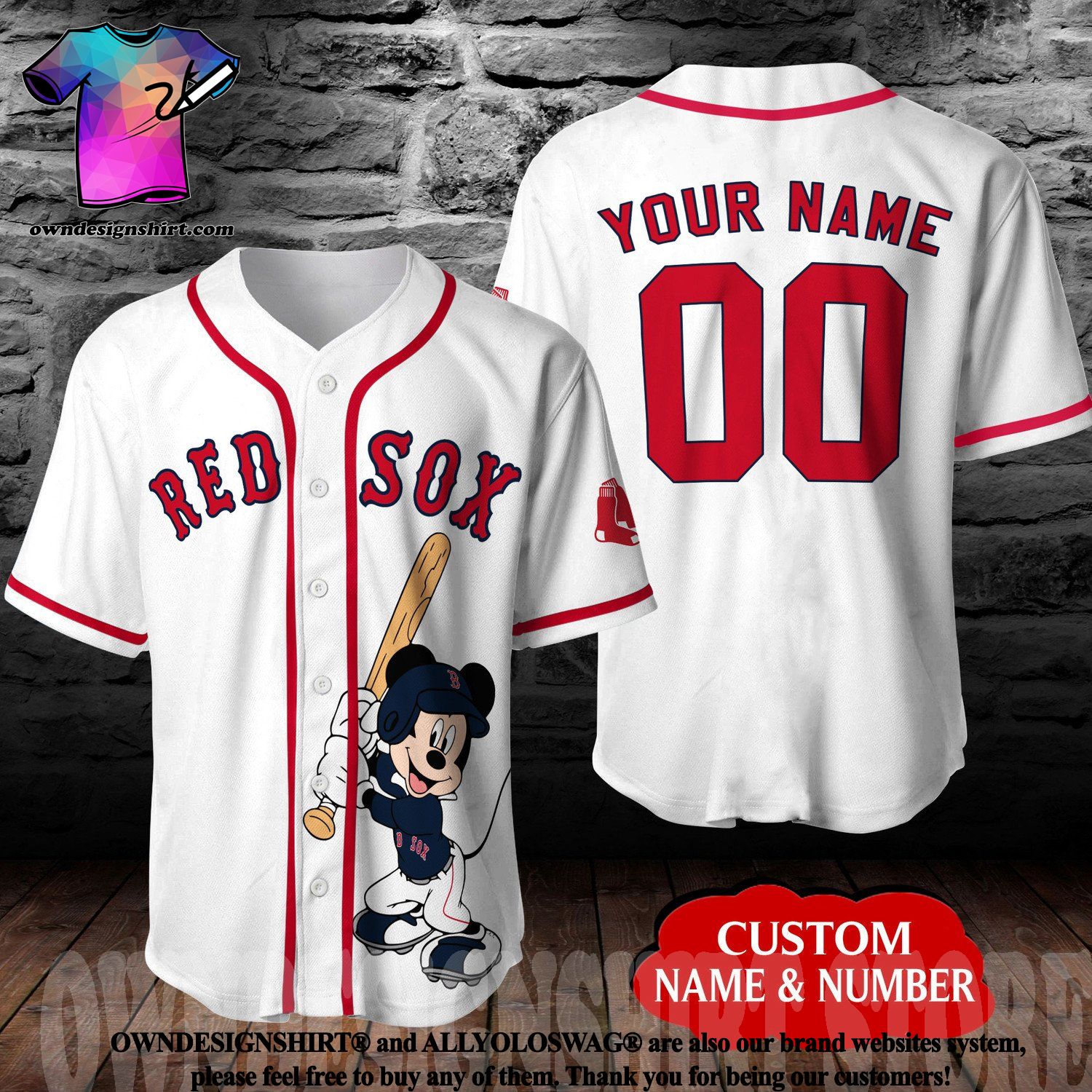 Boston Red Sox White Custom Name And Number Print Baseball Jersey -  T-shirts Low Price