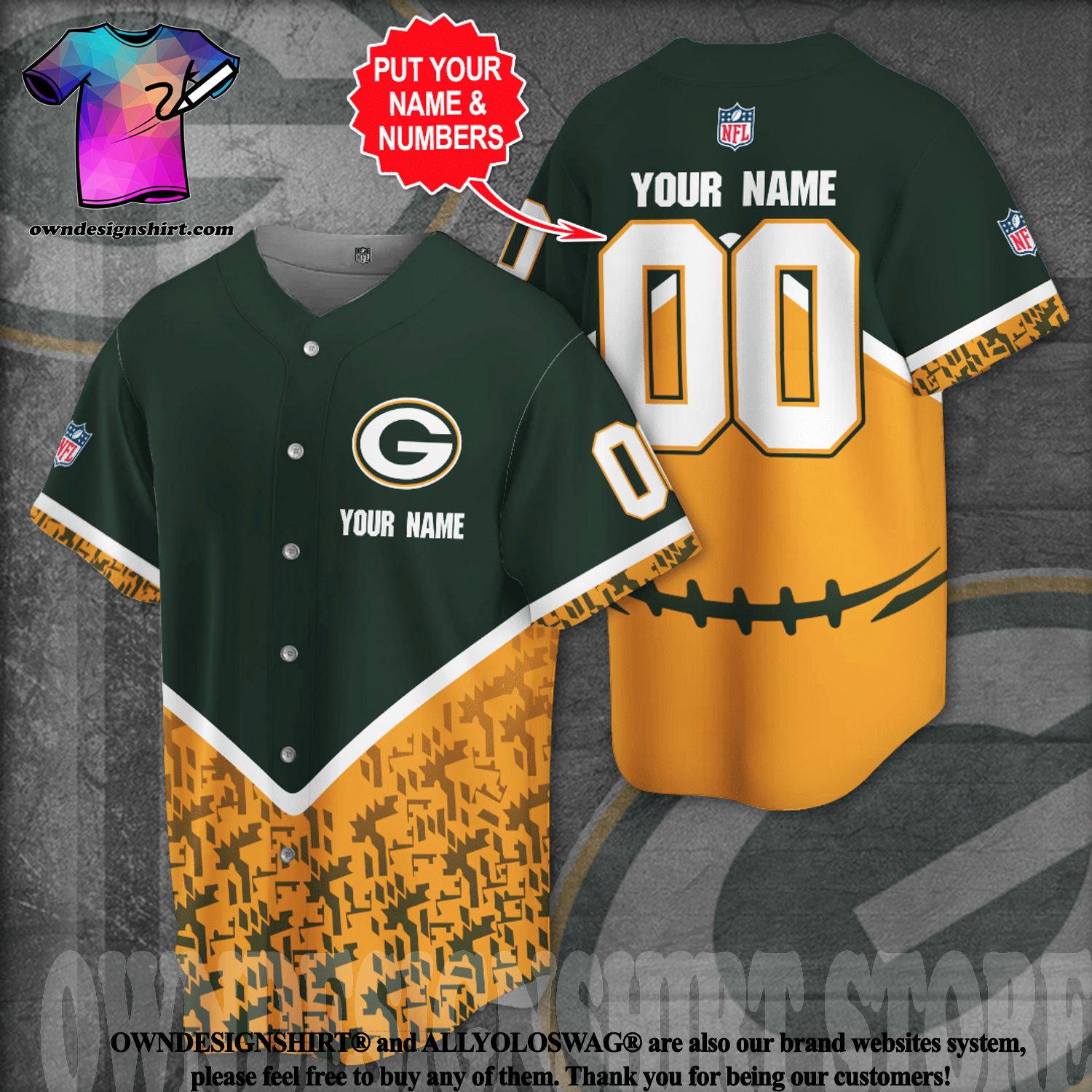 Green Bay Packers Flag Jersey Design Altnerate CO