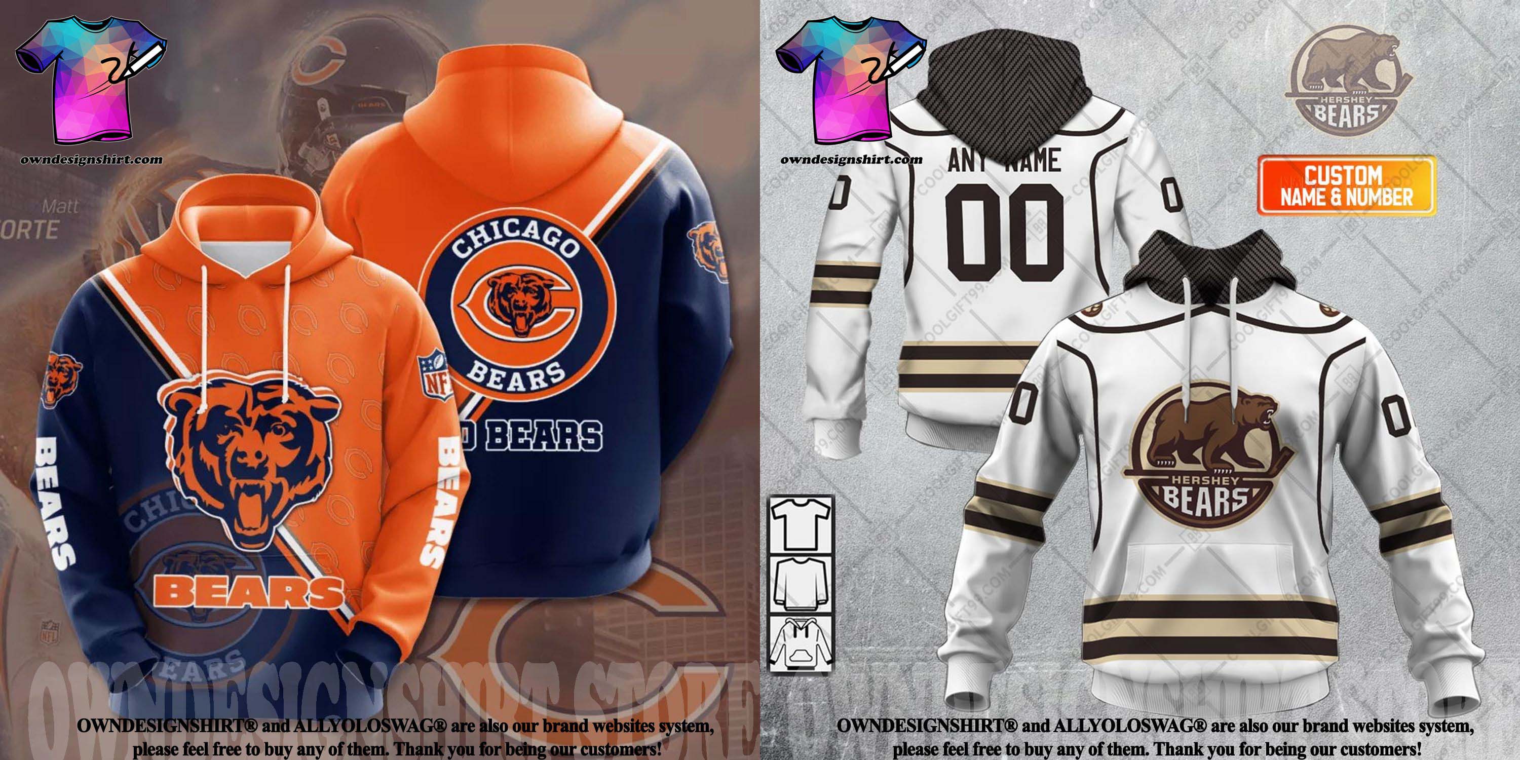 Learns about Chicago Bears rookie jersey numbers and Hershey Bears jersey