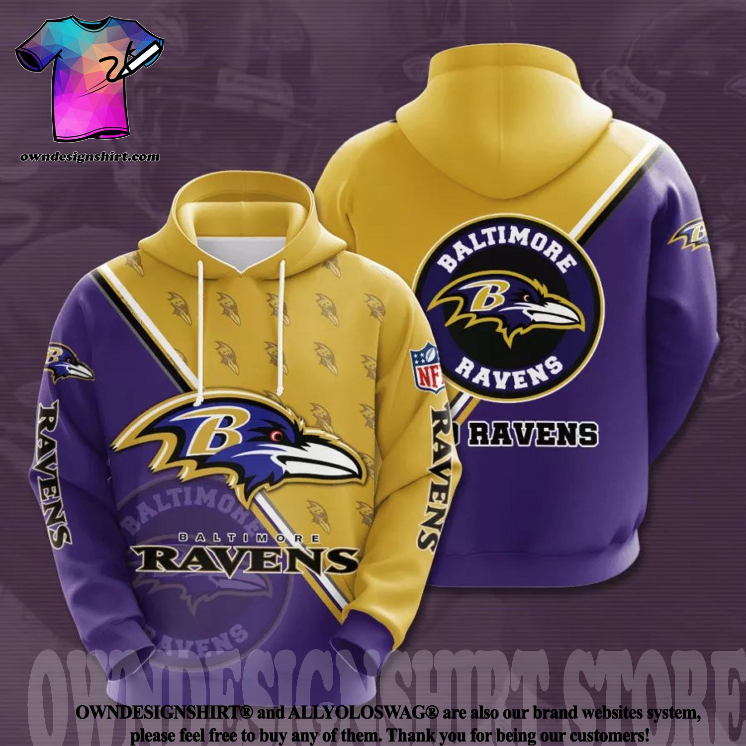 Baltimore Ravens Logo American Football Hoodie 3D Nfl 3D Sweatshirt Camo -  Best Seller Shirts Design In Usa