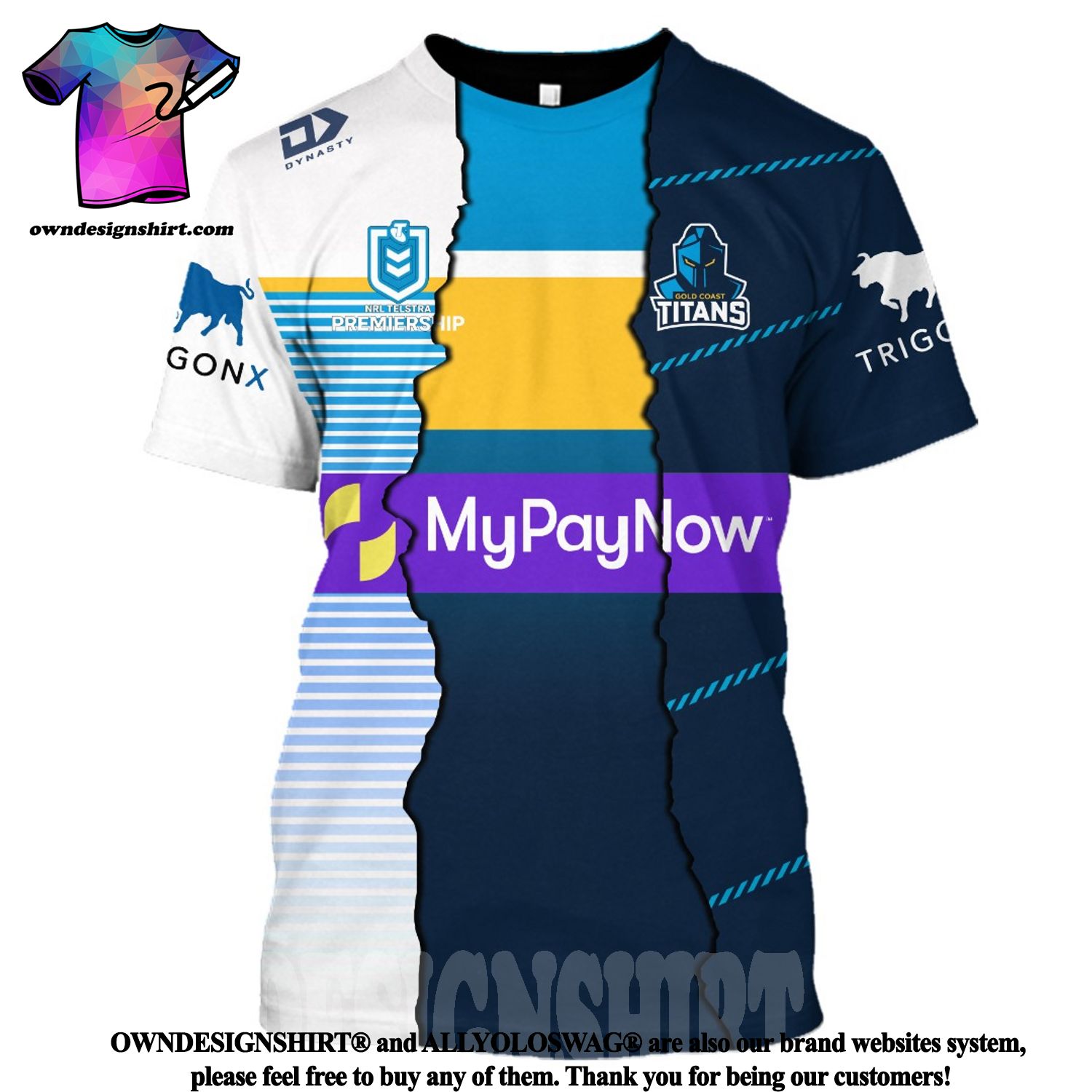 Personalised Gold Coast Titans Jerseys - NRL Jerseys