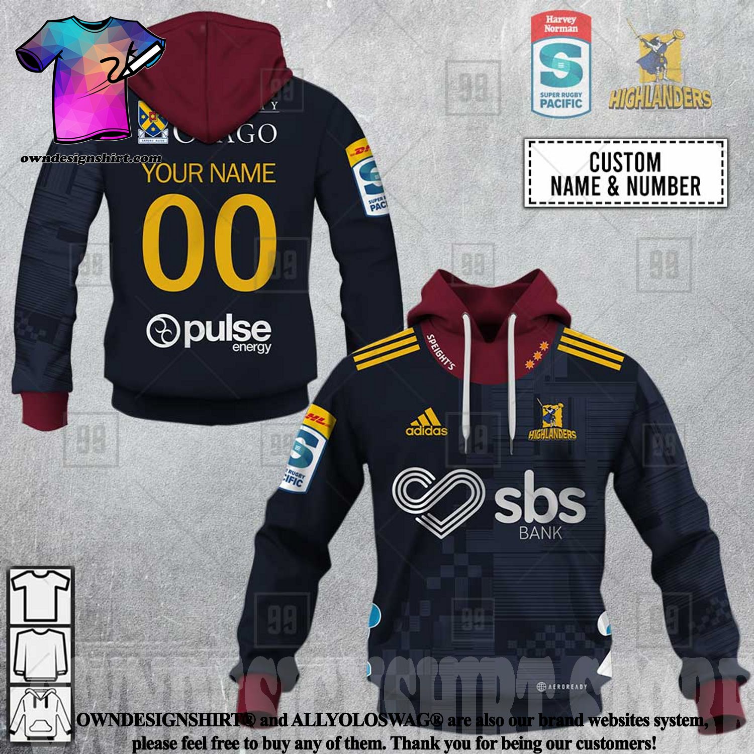 adidas Highlanders Home Jersey Super Rugby 2023