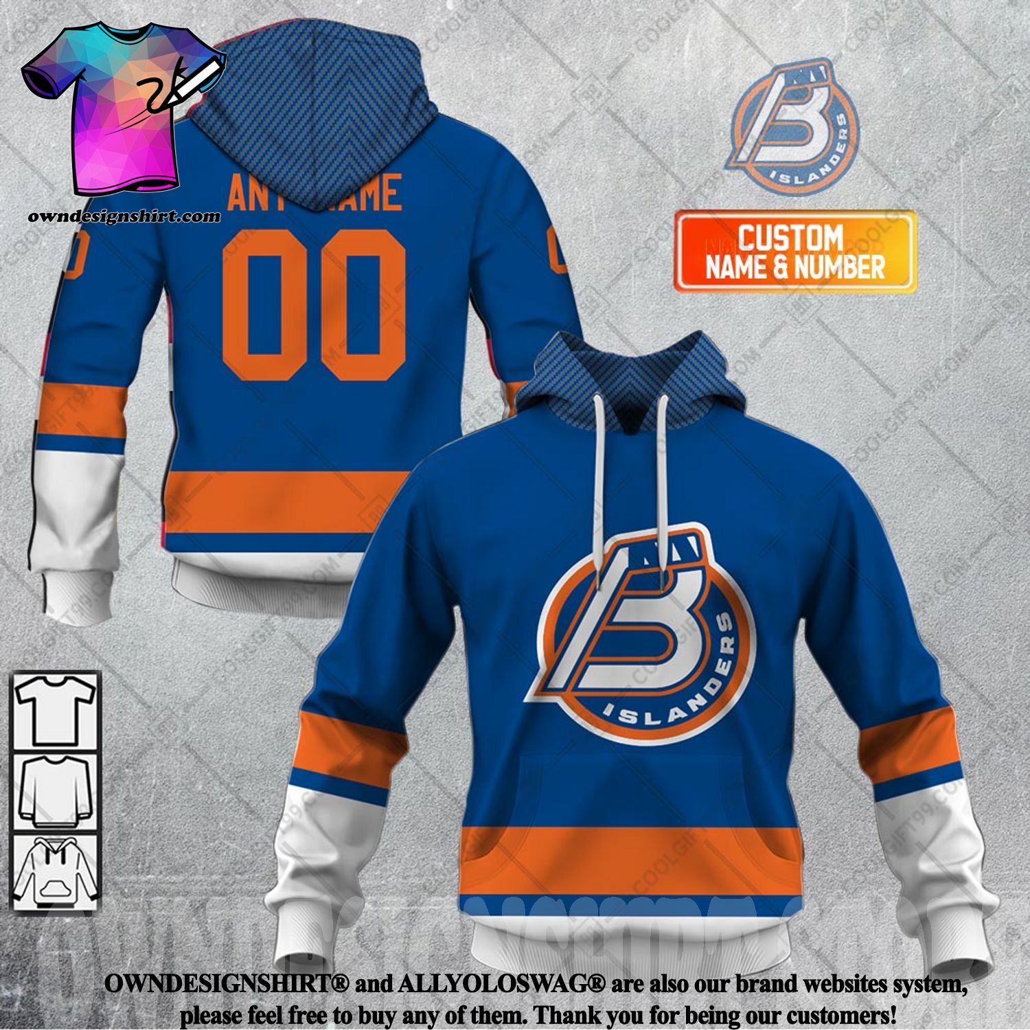 Personalized AHL Bridgeport Islanders Color jersey Style For Fans All Over Printed Shirt