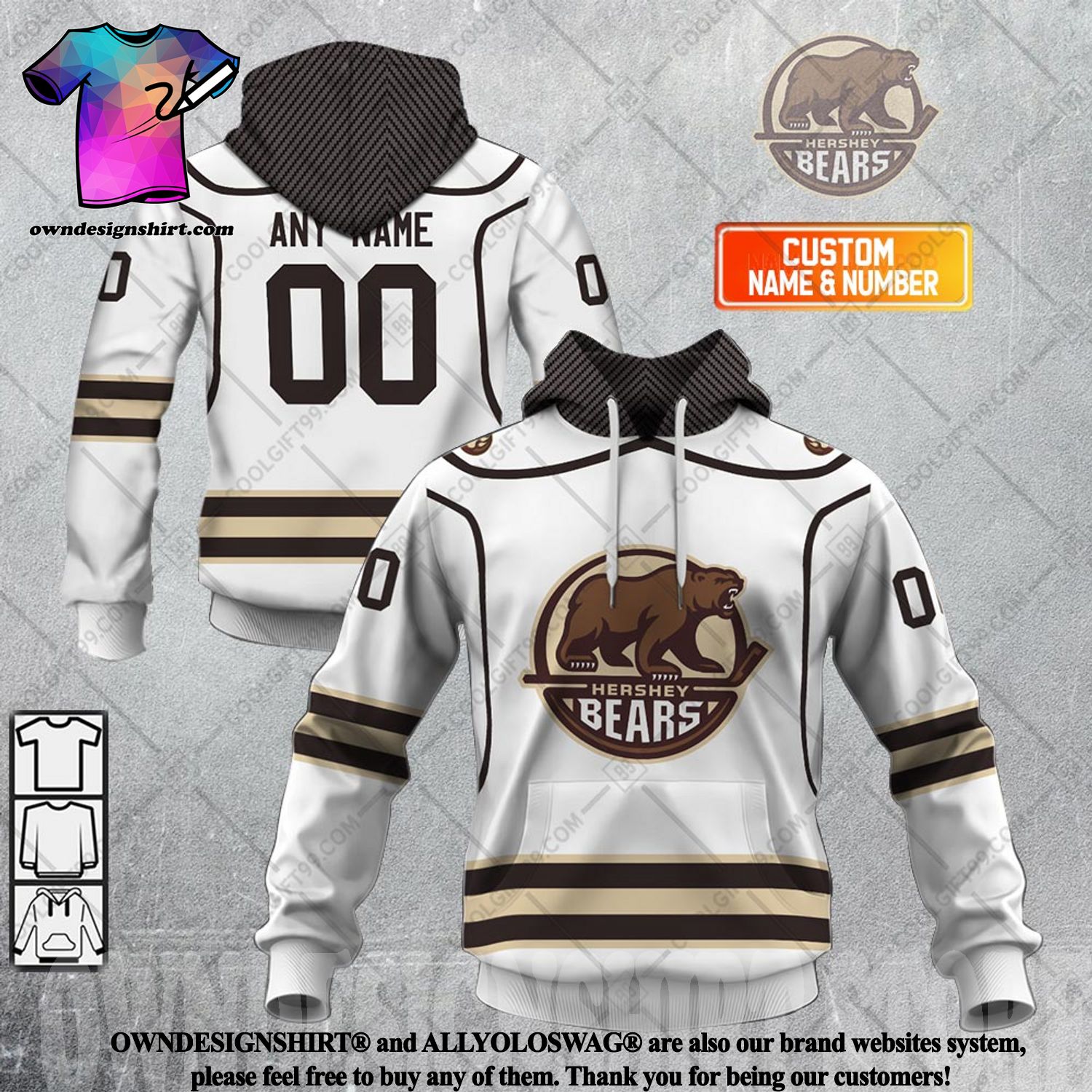 Personalized AHL Hershey Bears 2023 Personalize Your Own New