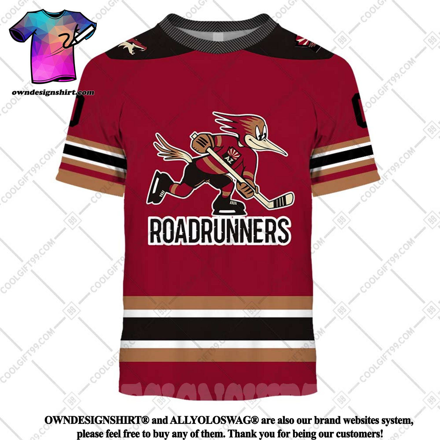 The best selling] Personalized AHL Tucson Roadrunners Color jersey Style  For Fans Full Printing Shirt