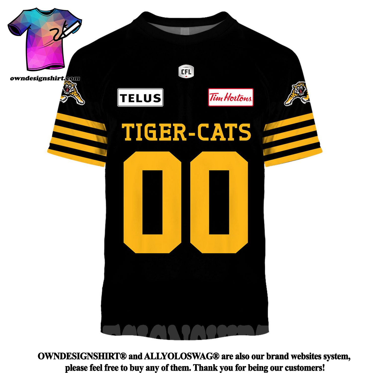 Hamilton Tiger Cats Personalized Baseball Jersey Shirt 154 - Teeruto