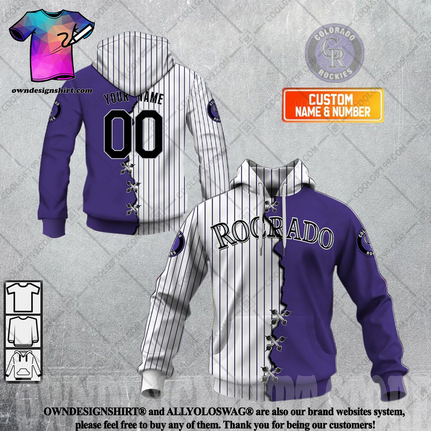 Best Selling Product] Personalize Name and Number Colorado Rockies