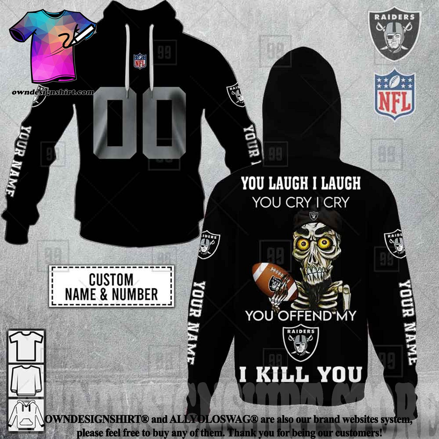 Las Vegas Raiders Logo Football Halloween 3D Hoodie Nfl 3D Sweatshirt -  Best Seller Shirts Design In Usa